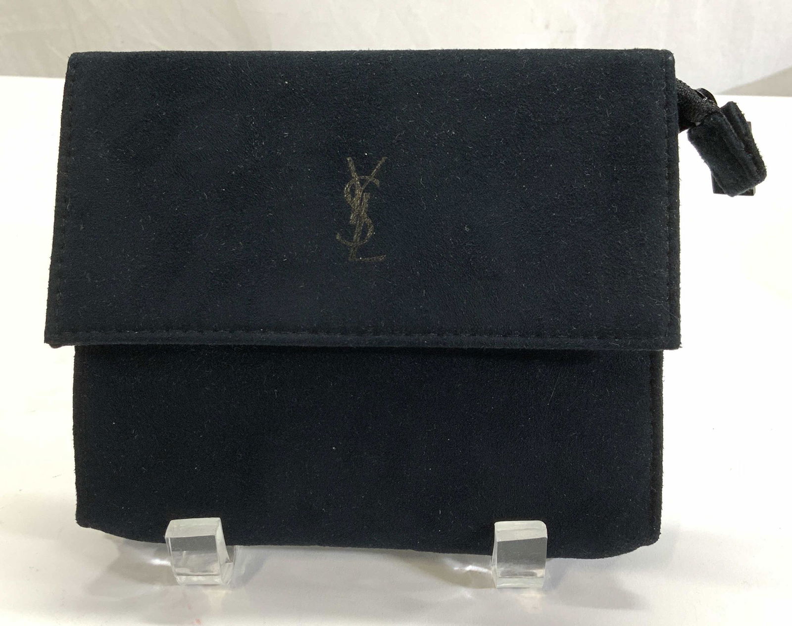 Yves Saint Laurent Black Suede Evening Clutch, New (1 of 5)