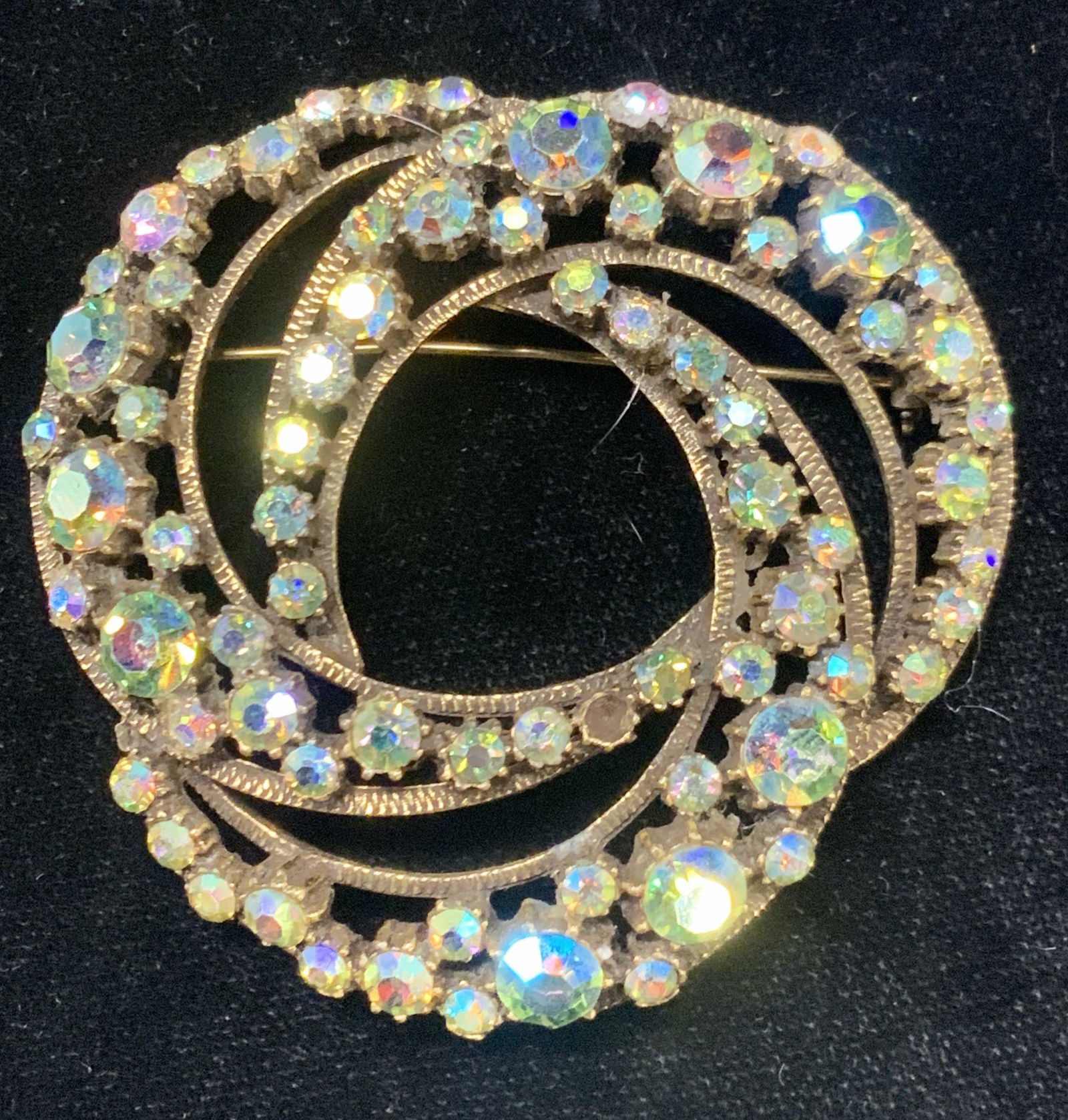 FLORENZA Signed Interlocking Spiral Brooch (1 of 6)