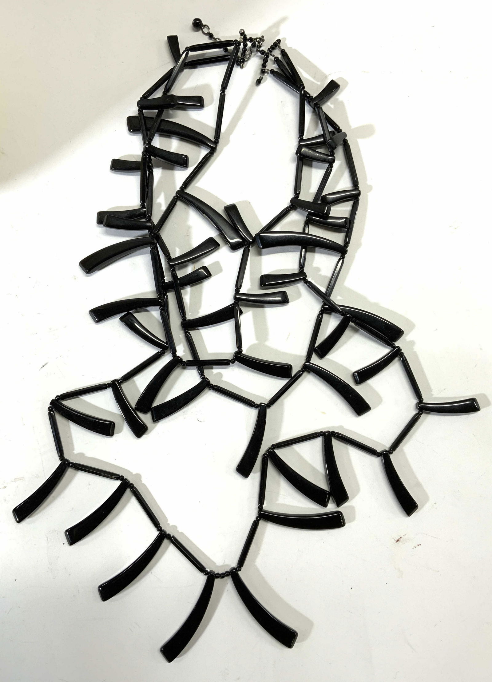 Vintage Black Chunky Statement Costume Necklace (1 of 4)