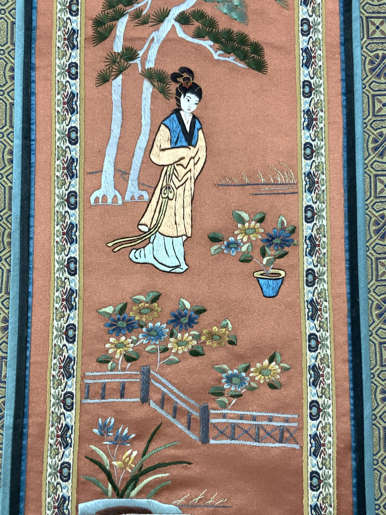 Asian Embroidery Silk Textile Art (1 of 10)
