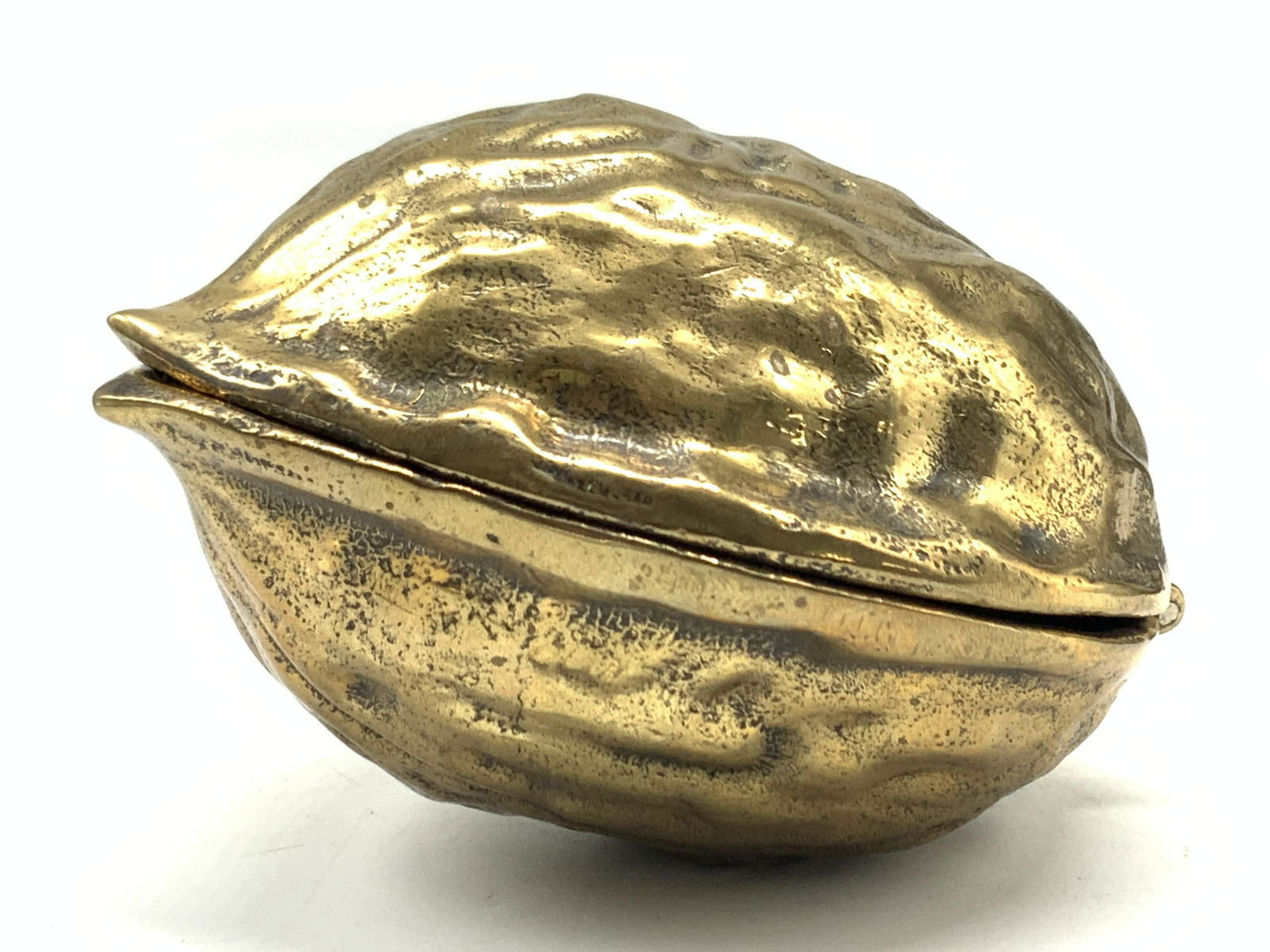 Vintage Solid Brass Walnut Shaped Nutcracker (1 of 7)