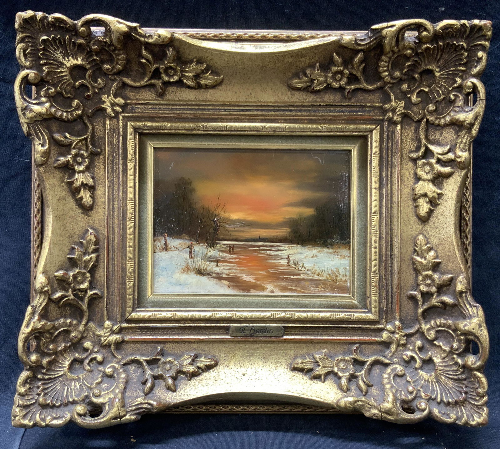 R.HERDIN Signed Landscape Oil Painting (1 of 11)