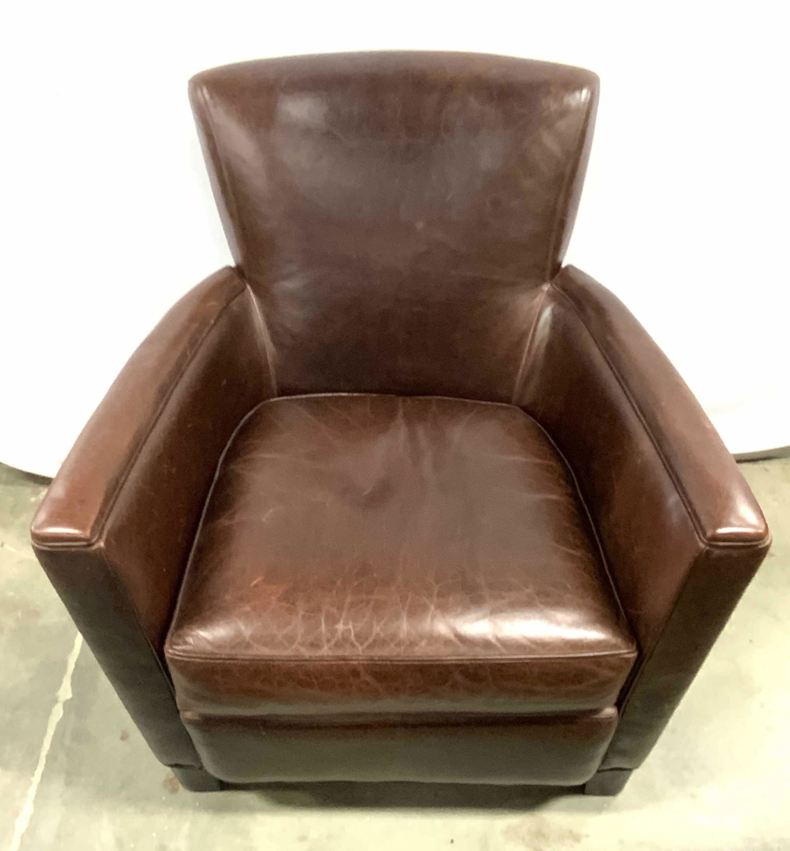 Crate and barrel leather swivel 2025 chair