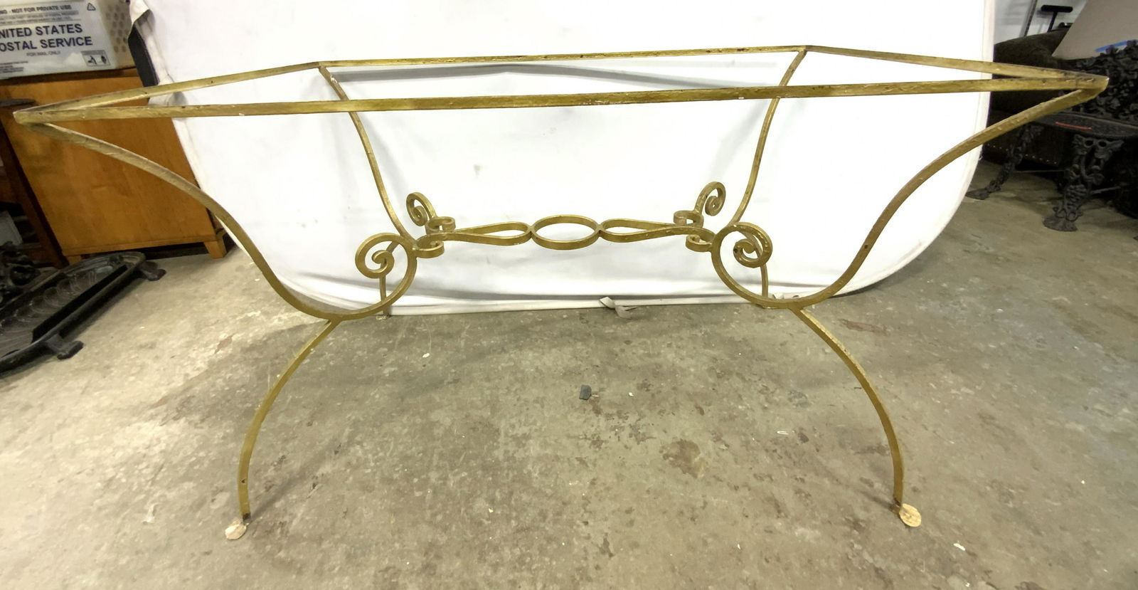 Vintage Gilded Wrought Iron Table Frame (1 of 13)