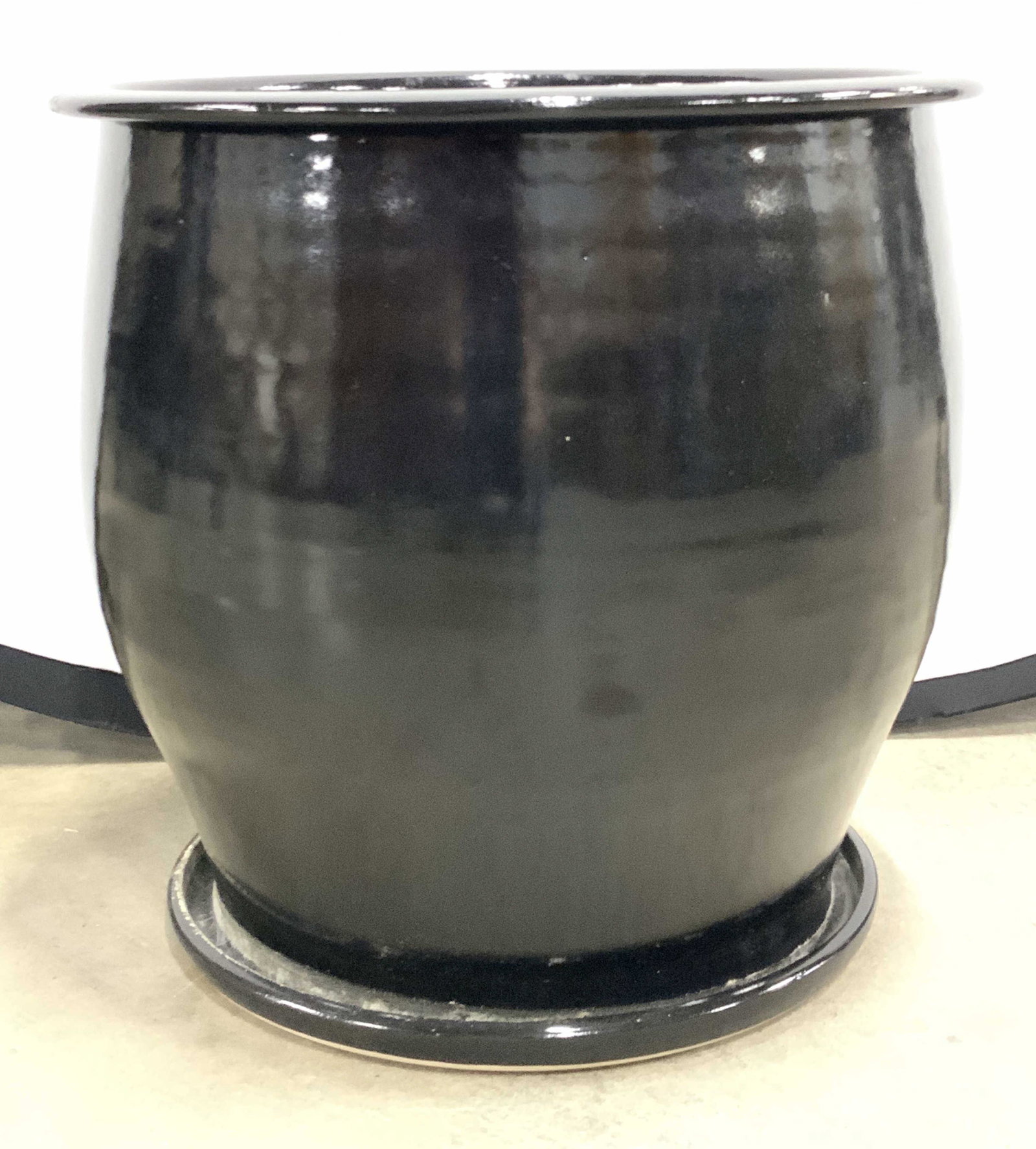 XL Onyx Toned Ceramic Floor Planter Vessel (1 of 9)
