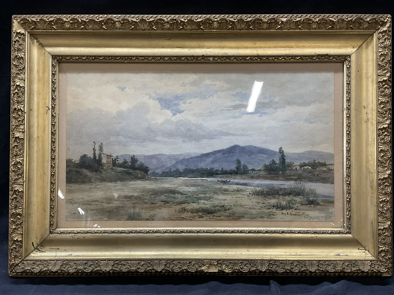 ATTR Signed Chris Jorgensen Framed Watercolor (1 of 10)