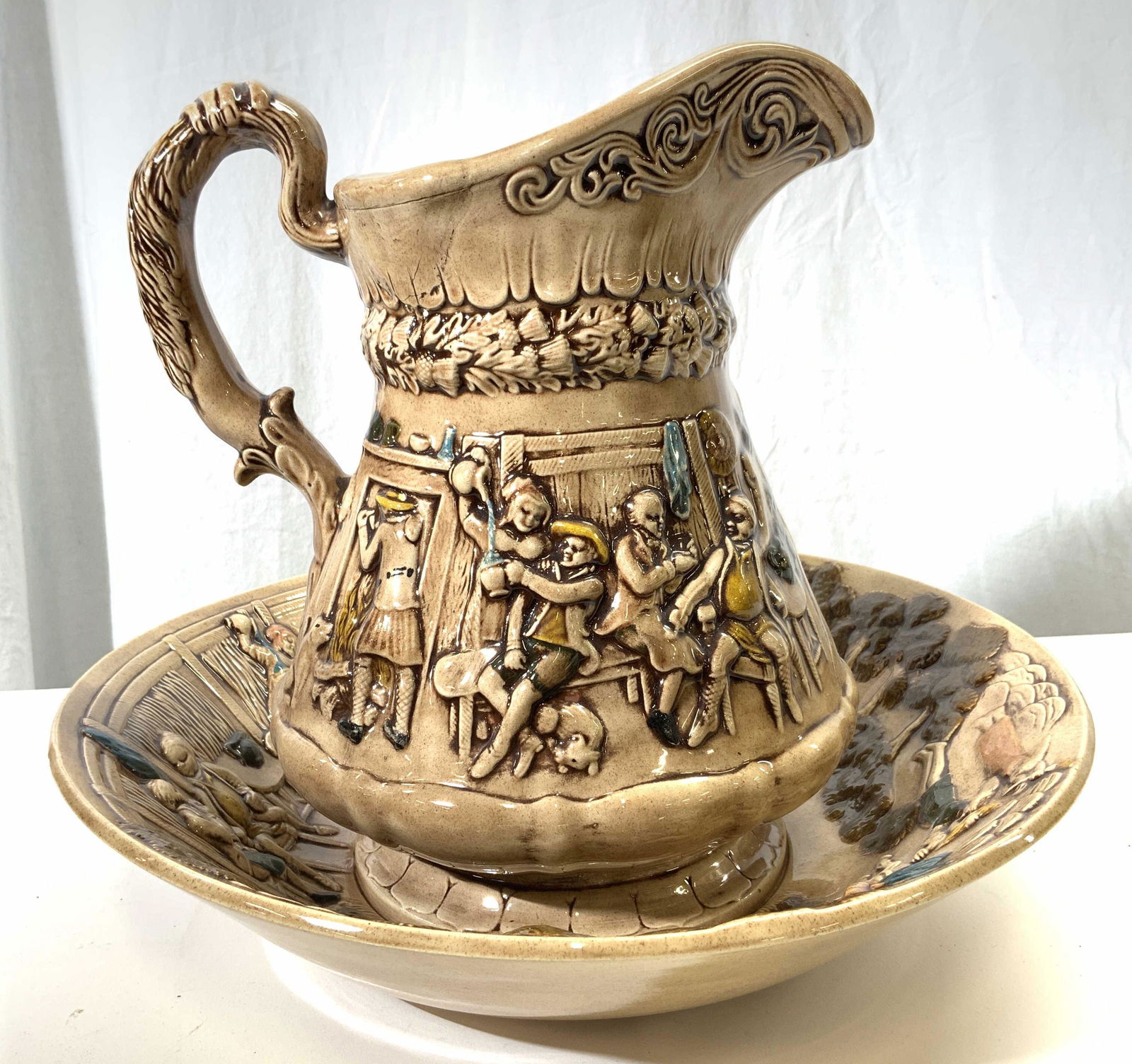 DOLORES CAVALEA 1973 Ceramic Pitcher & Bowl (1 of 10)