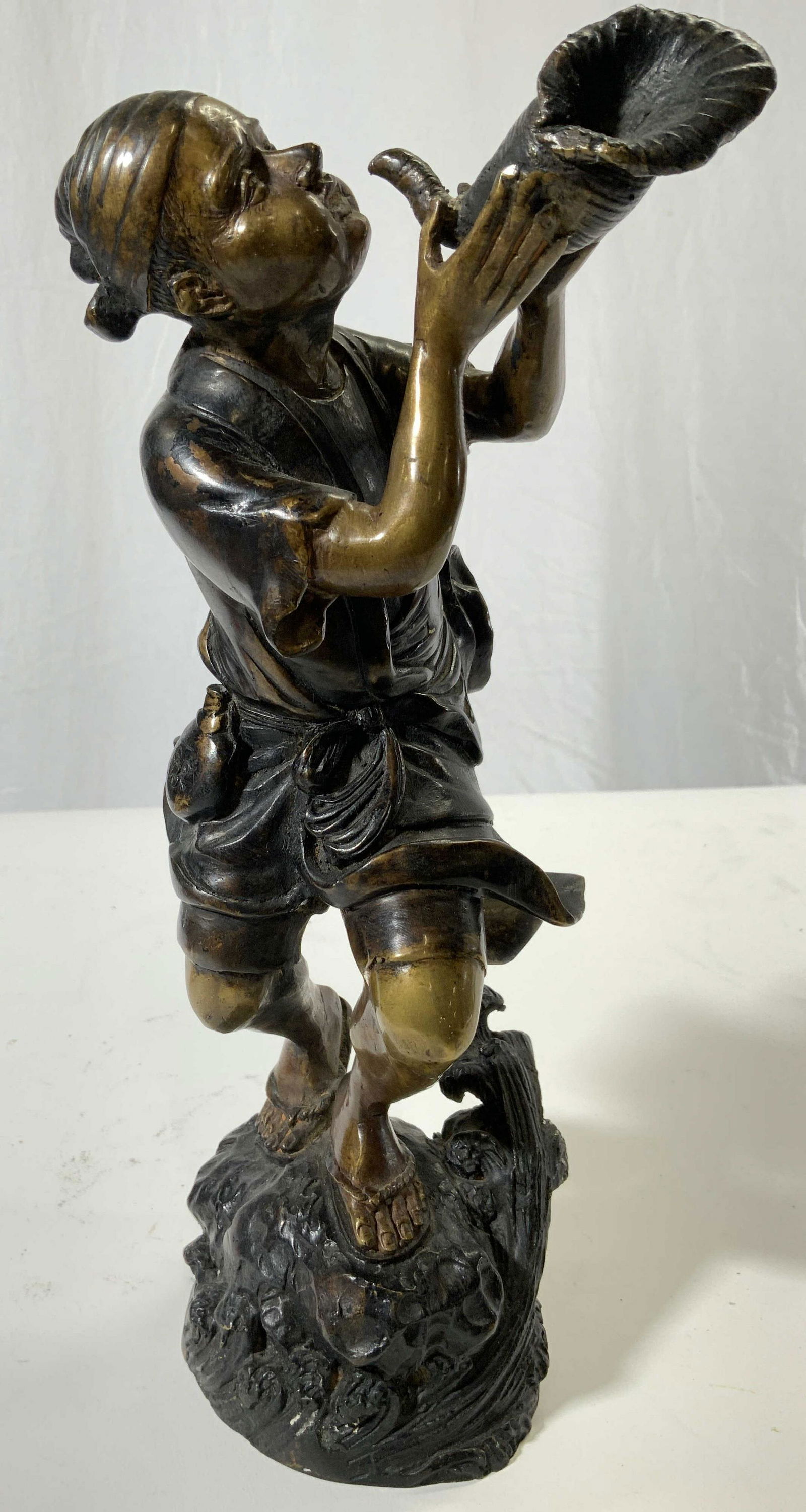 Vintage Bronze Male Figure Holding Instrument (1 of 10)
