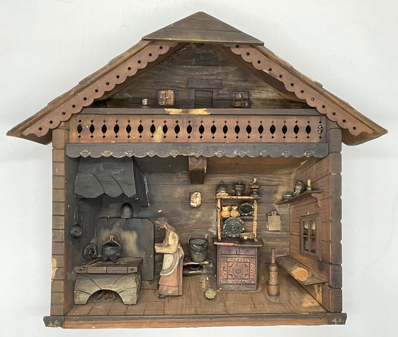Wooden Carved Antique House Wall Decor (1 of 7)