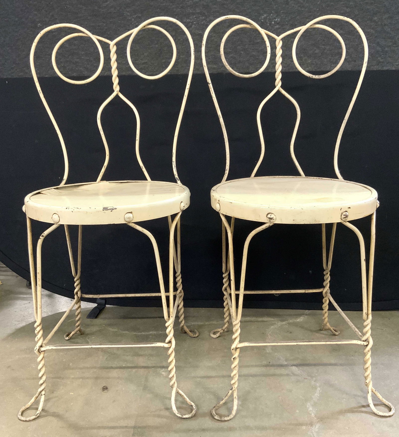 Antique Pair Ice Cream Parlor Chairs (1 of 10)