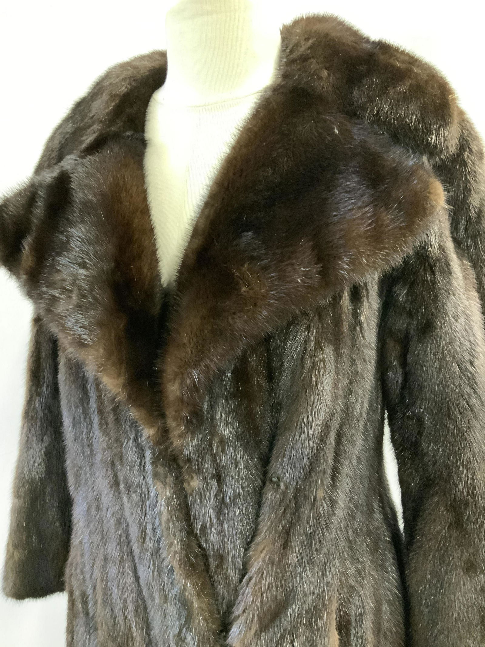 Vtg Chocolate Brown Mink Fur Coat (1 of 15)