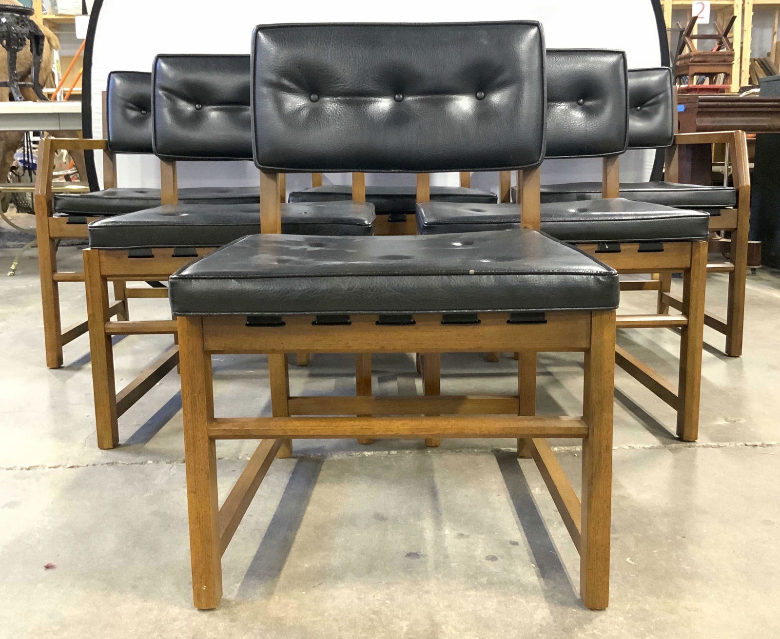Set 6 Jack Cartwright FOUNDERS FURNITURE MCM Chairs: Attributed to jack cartwright for Founders. Set 6 FOUNDERS FURNITURE Chairs End chairs measure approx 33 inches tall 24.5 inches wide 23 inches deep. Arm chairs, side chairs, home furnishings, MCM cha