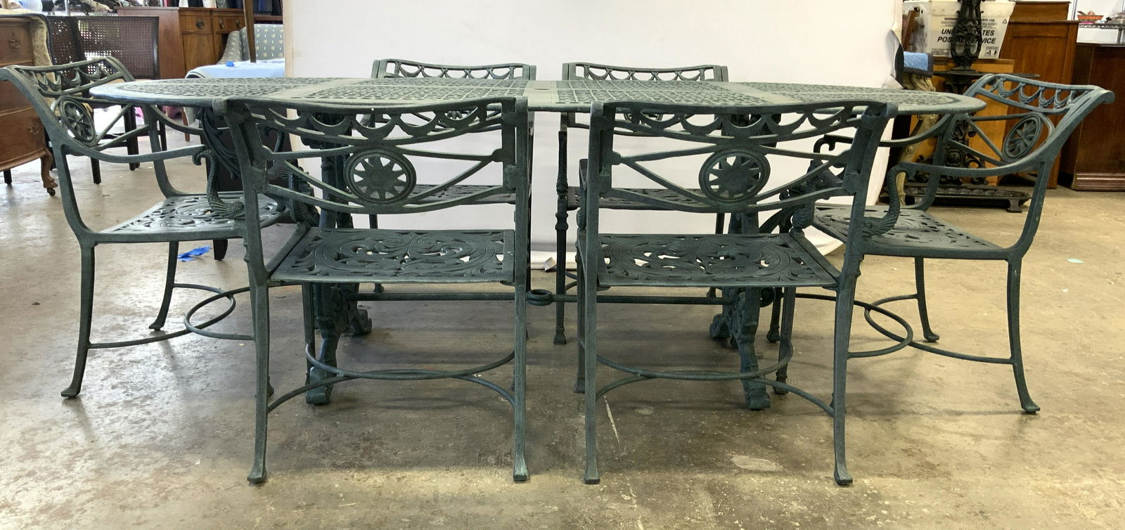 Set 7 Outdoor Metal Table & Chair Set (1 of 12)