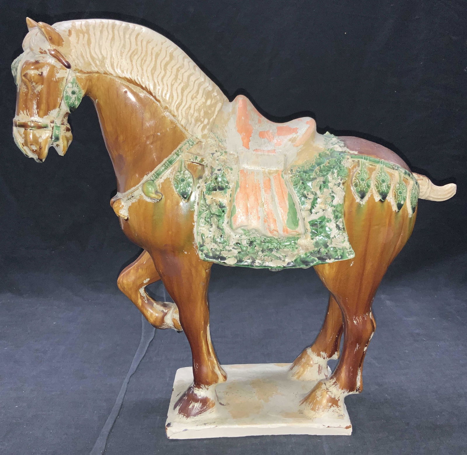 Vintage Asian Sancai Glazed Horse Earthenware (1 of 10)