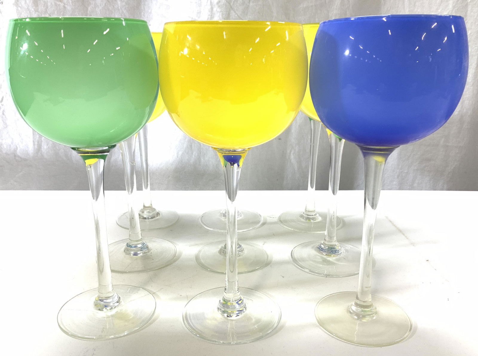 Taste Seller Opaline Colored Crystal Goblets, 9 (1 of 8)