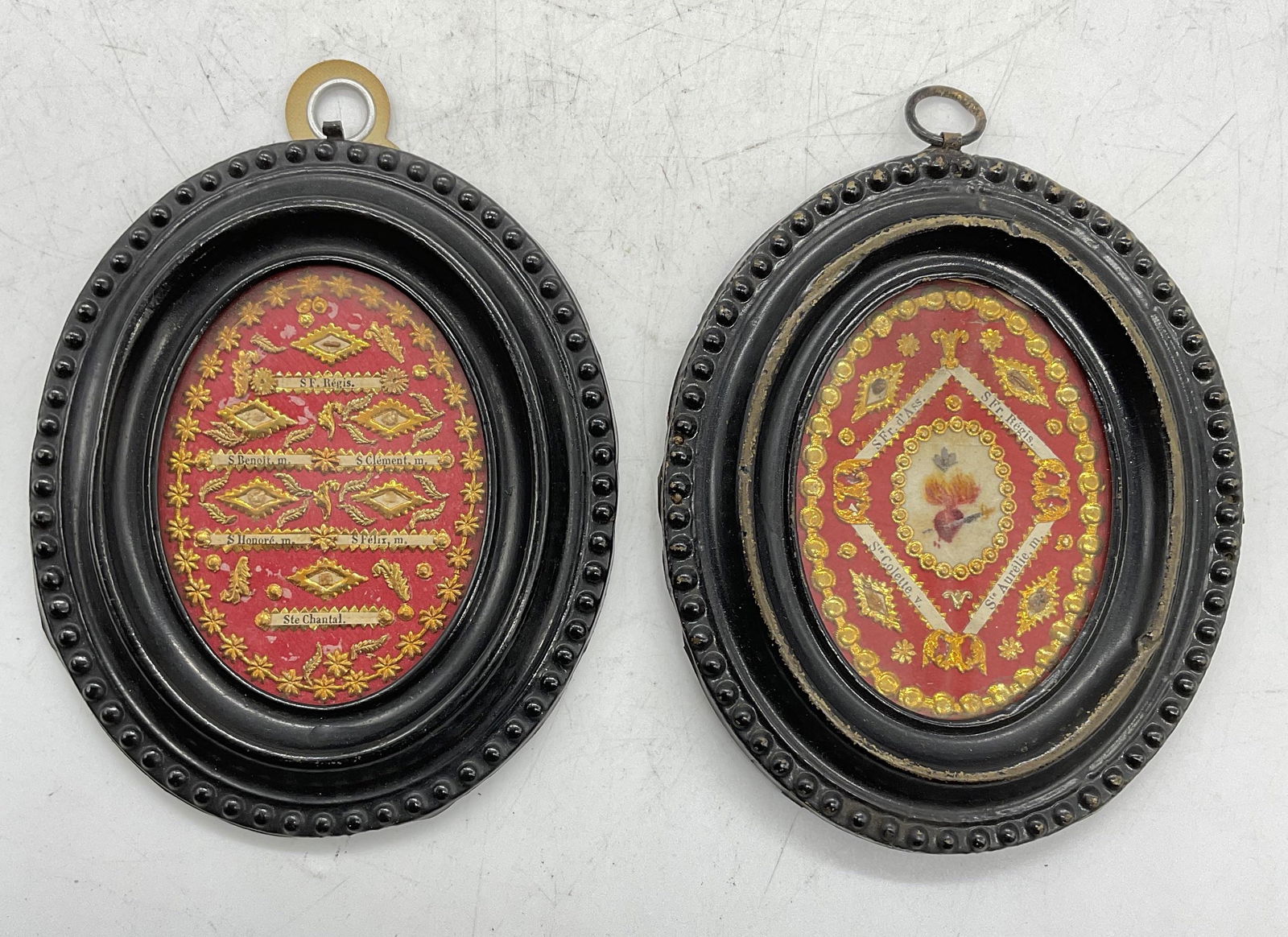 Religious Verbiage in Oval Frames, Reliquaries (1 of 7)