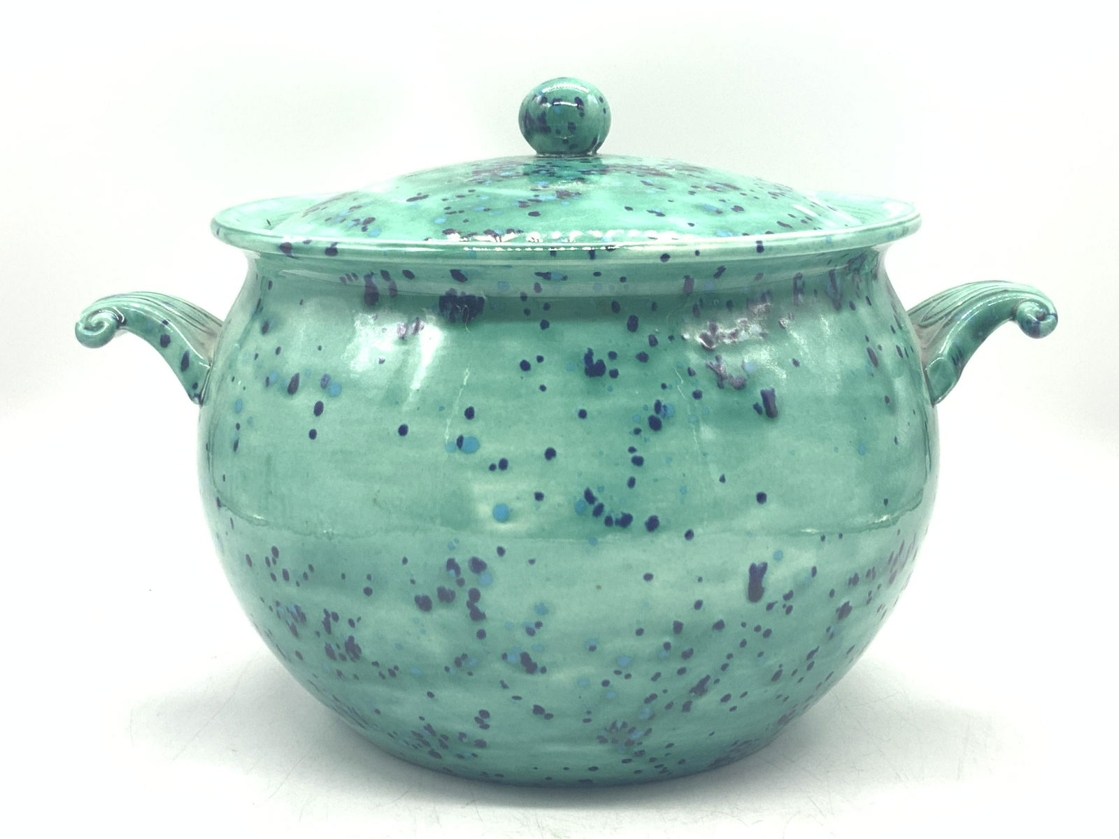 Artisan Crafted Turquoise Speckled Ceramic Vessel (1 of 9)