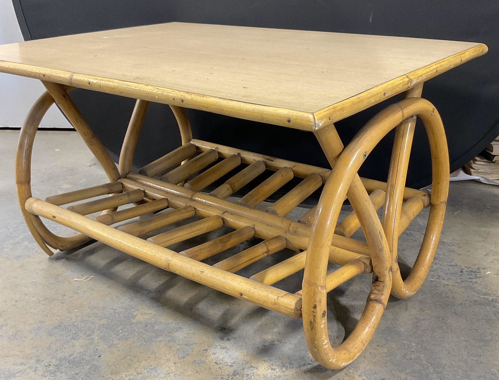 Vintage Bamboo Rattan Coffee Table (1 of 8)
