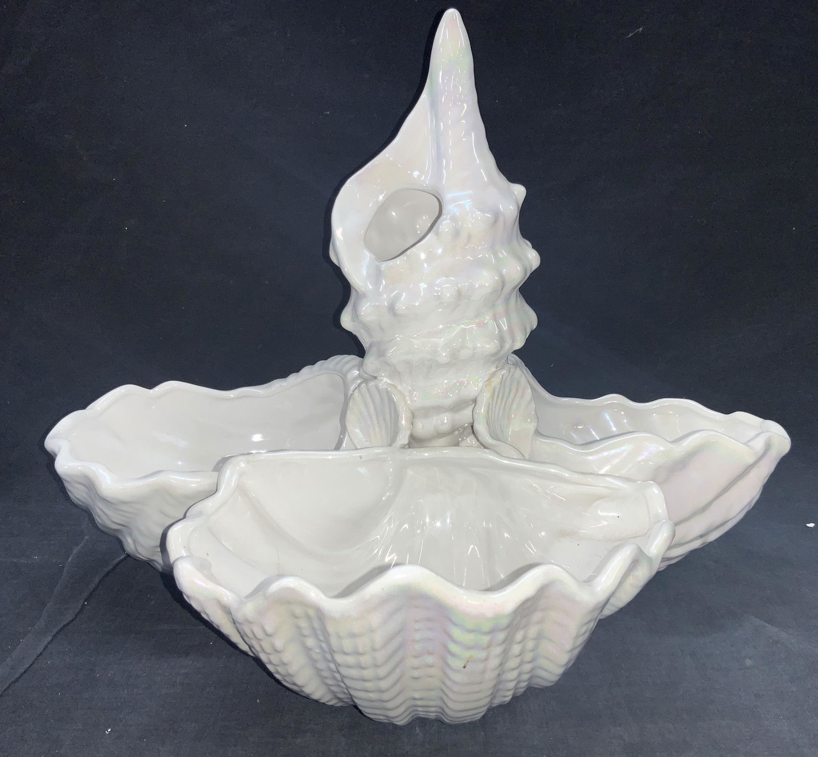 ETHAN ALLEN Iridescent Shell Centerpiece, Italy (1 of 8)