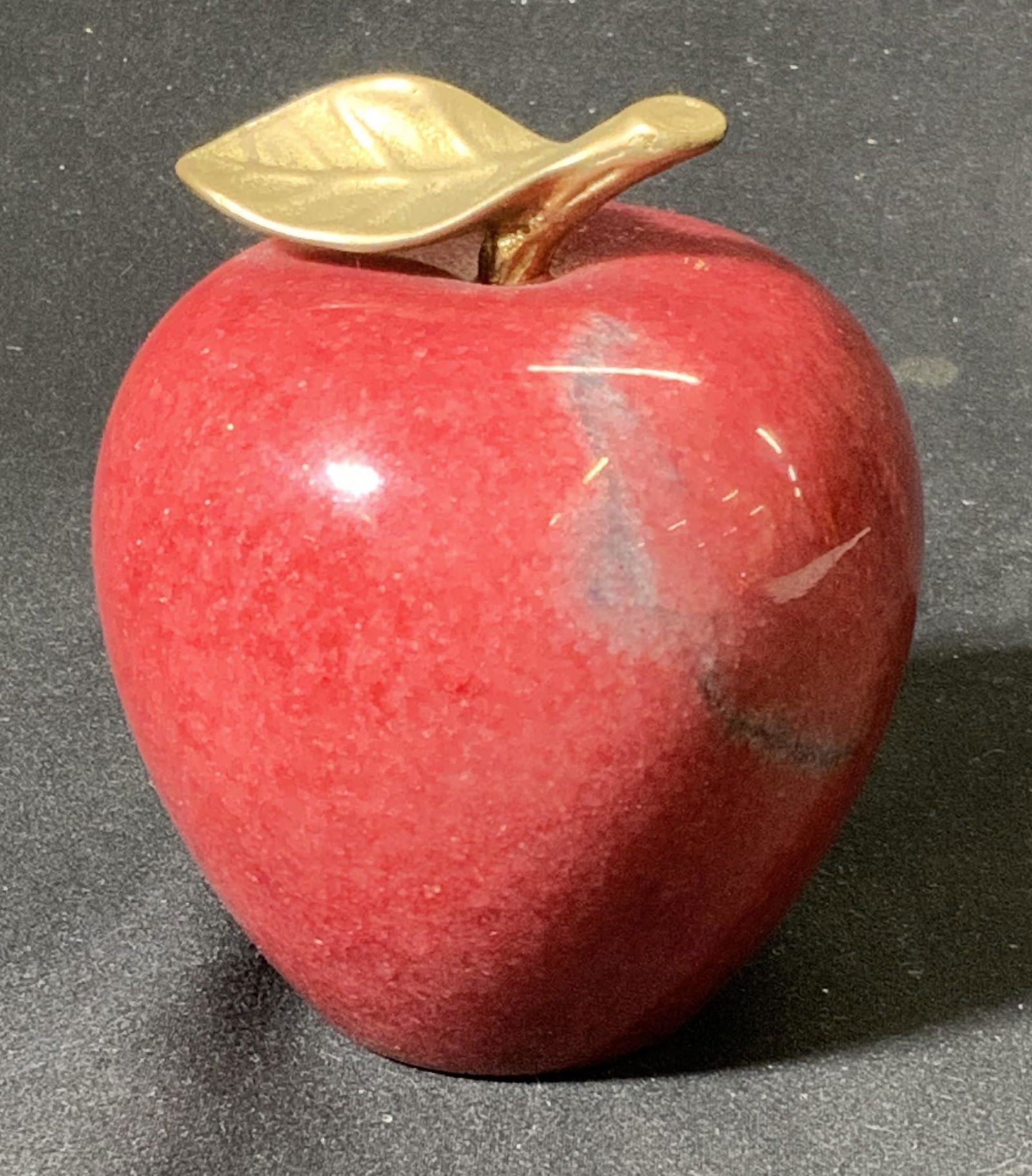Solid Natural Stone Apple Paperweight (1 of 4)