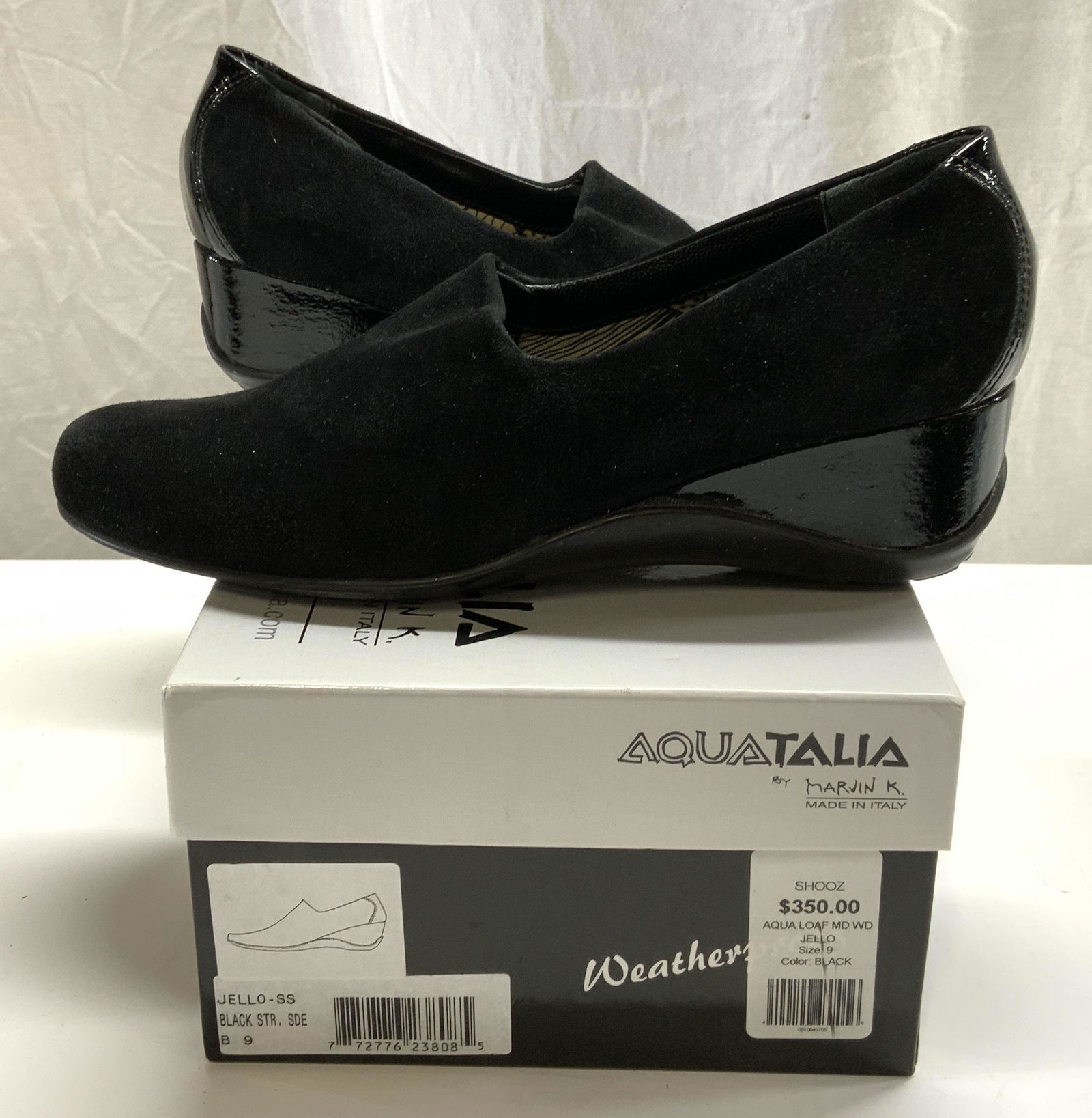 AQUATALIA Black Suede Wedges size 39 (1 of 5)