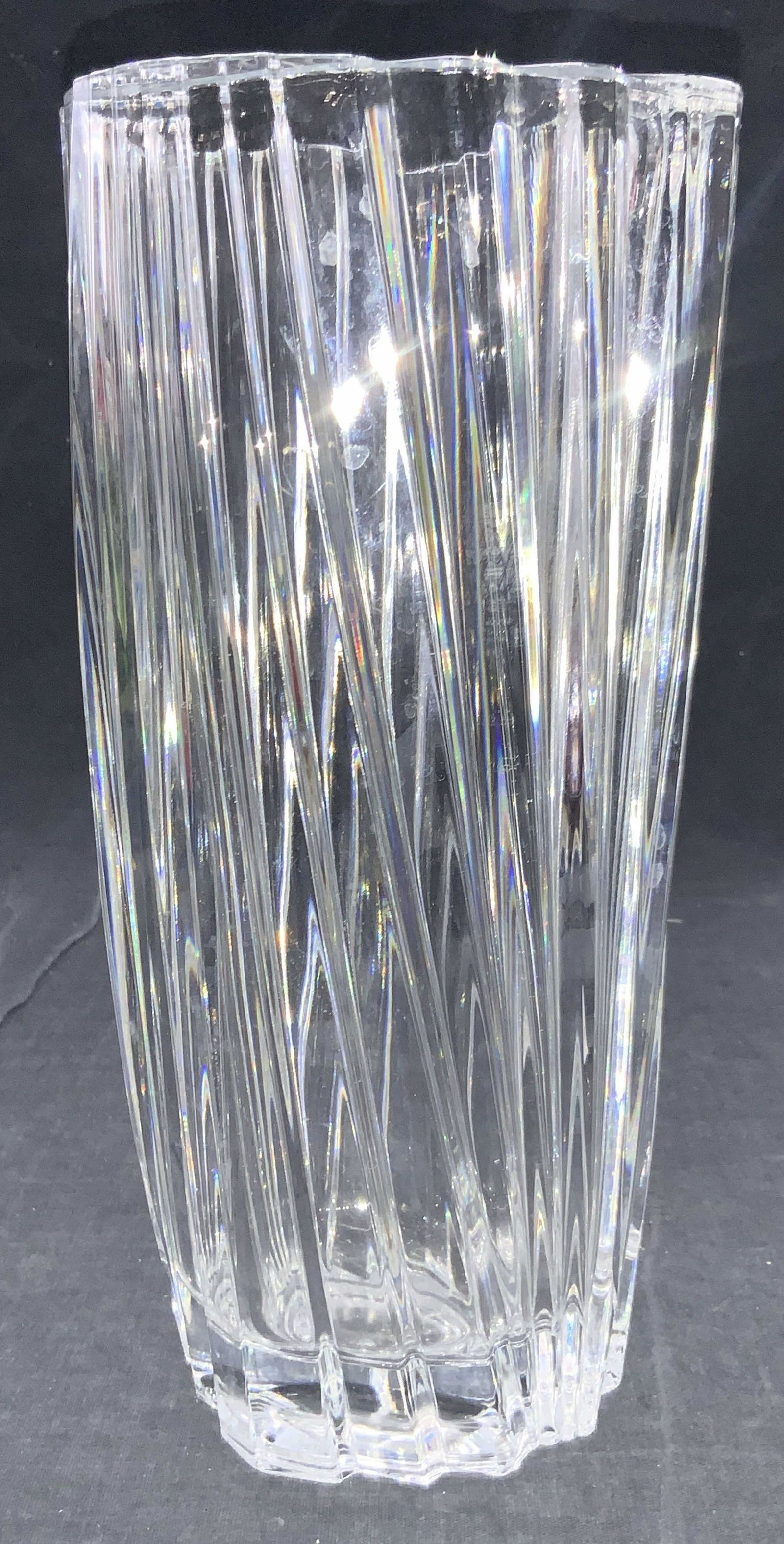 Vintage Thick  Walled Crystal Vessel (1 of 6)