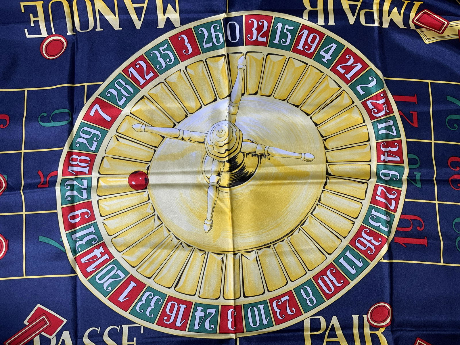 SAINT VINCENT CASINO Roulette Silk Scarf, Italy (1 of 7)