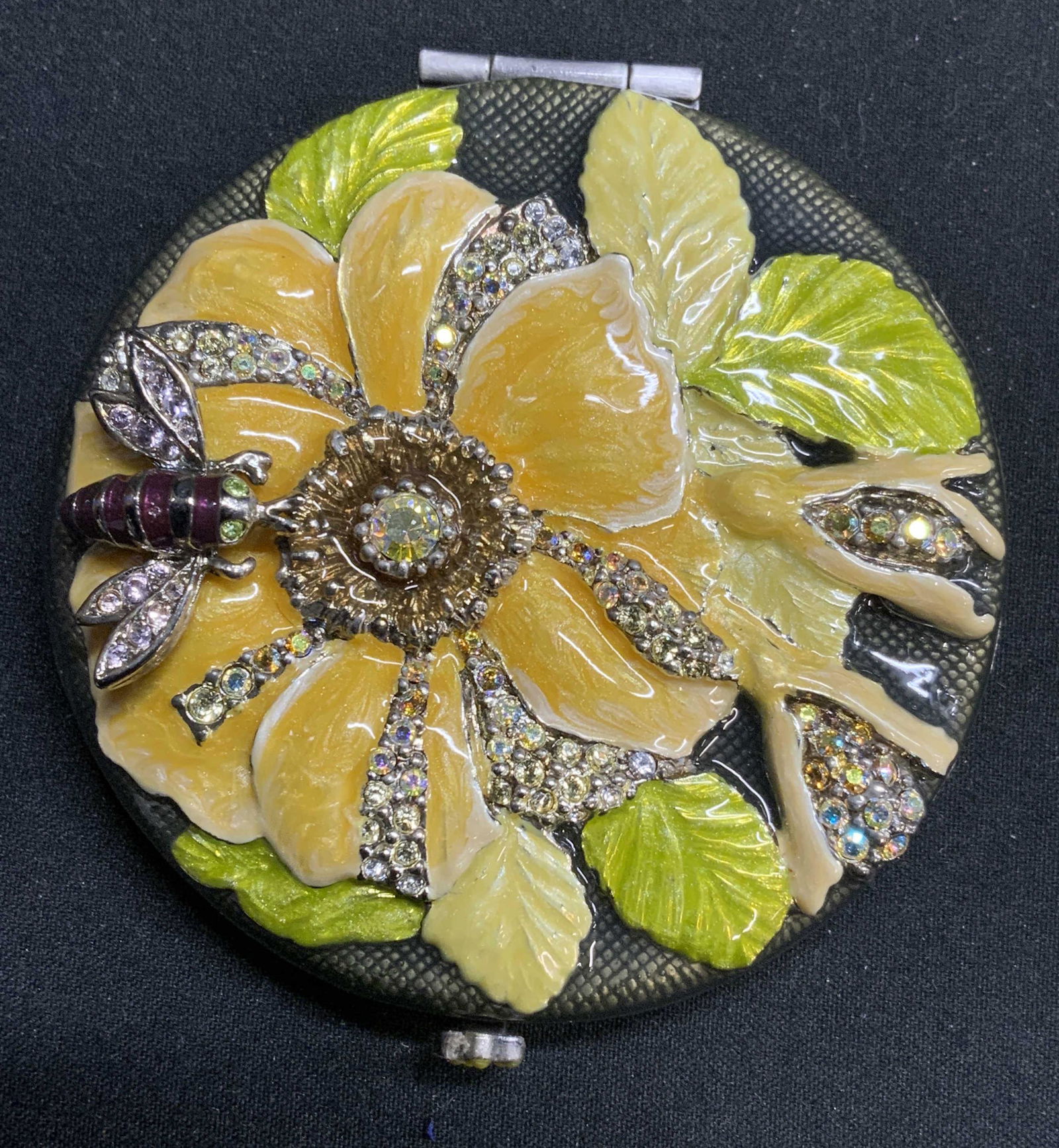 JAY STRONGWATER Enameled Floral Compact Mirror (1 of 5)