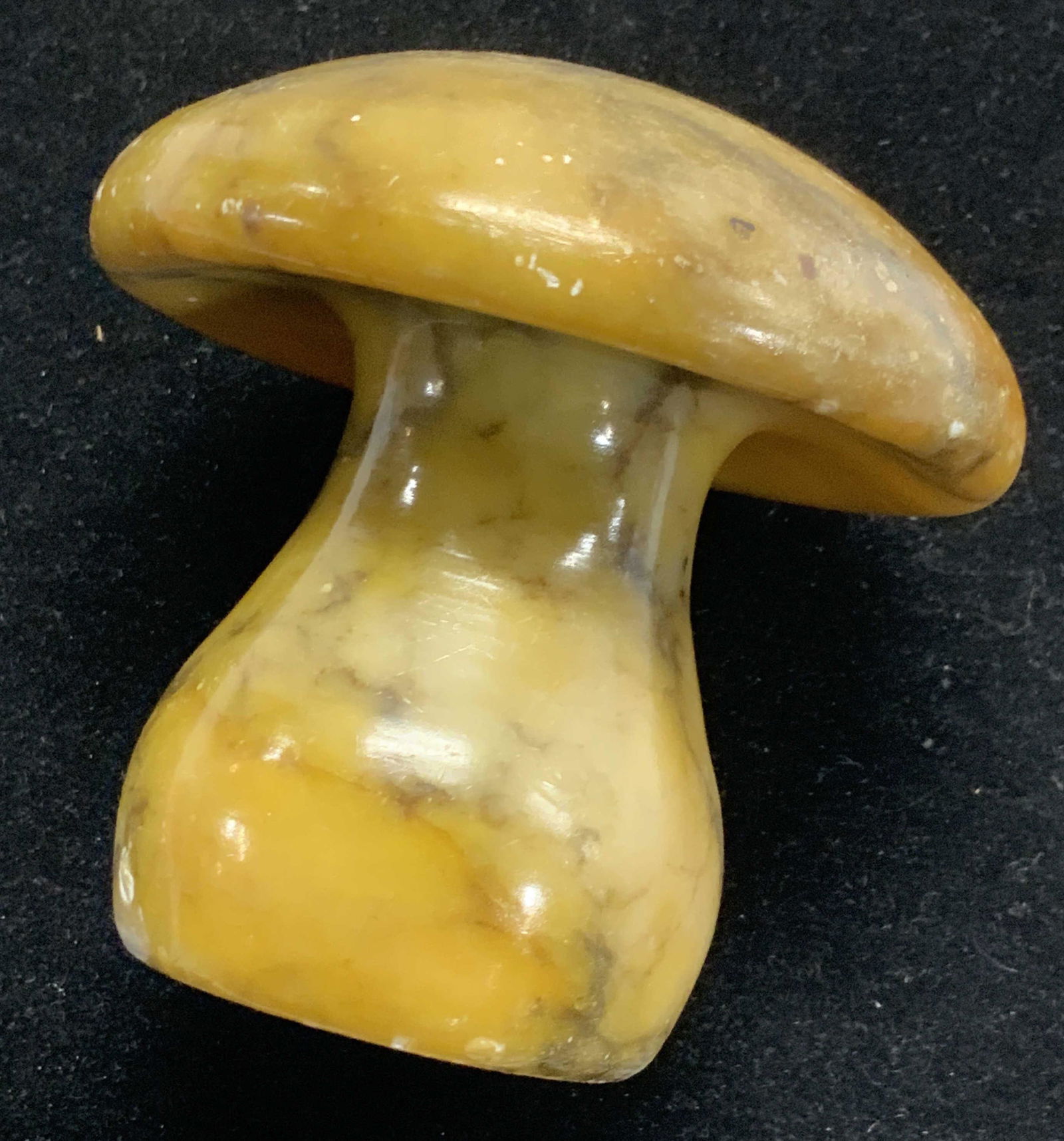 Hand Carved Alabaster Mushroom Paperweight (1 of 5)