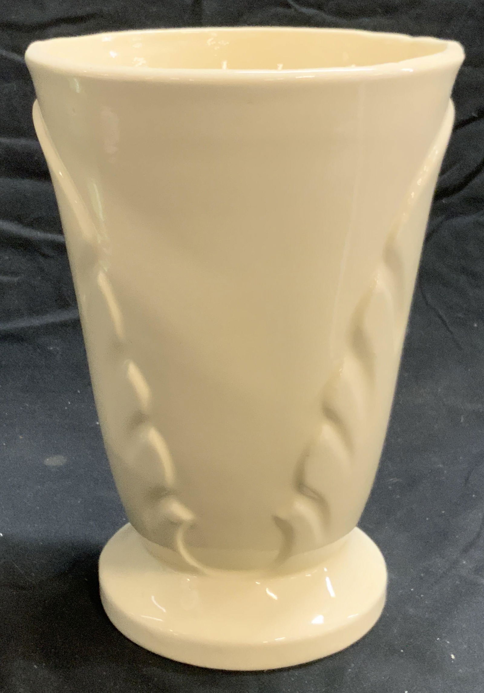 Vintage White Ceramic Botanical Vase (1 of 5)