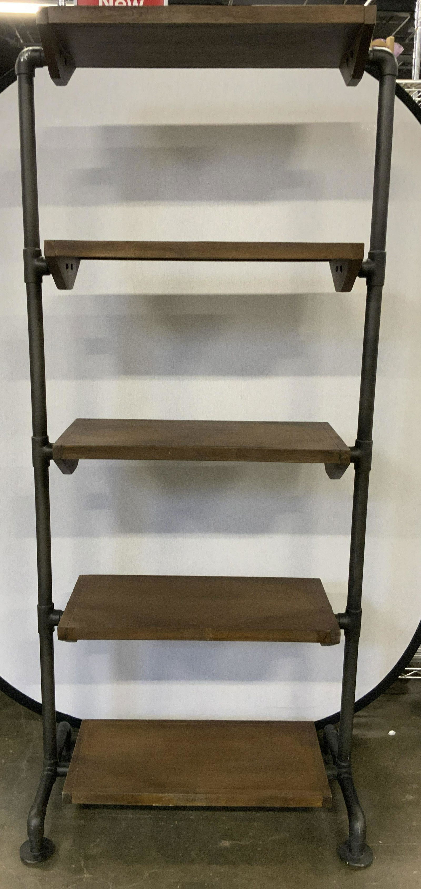 5 Tier Etagere W Metal Pipe Style Supports (1 of 7)