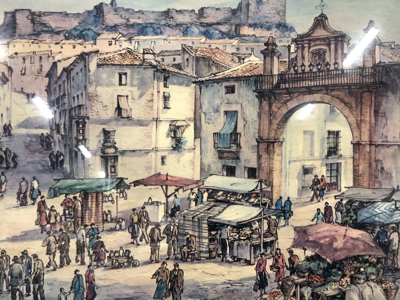 RAMON LOPEZ MUNOZ Signed Watercolor Lithograph (1 of 9)