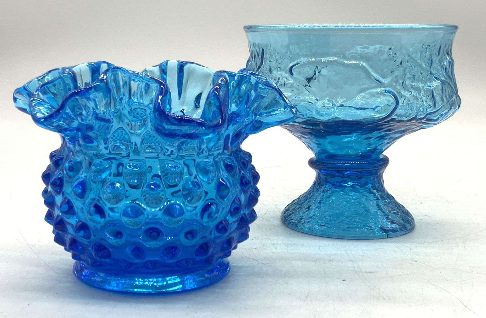 Fenton & Anchor Hocking Deep Sky Blue Vessel (1 of 9)