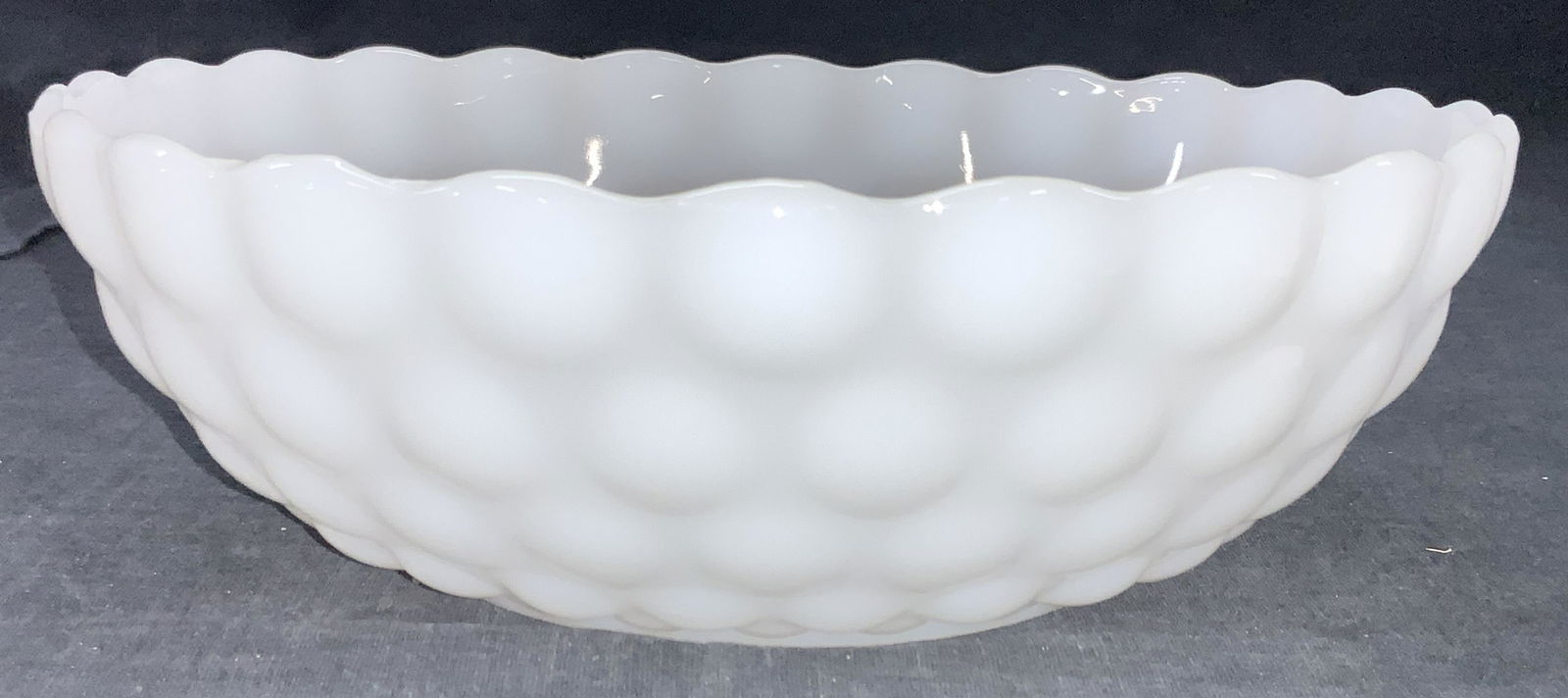 Anchor Hocking Bubble Milk Glass Bowl (1 of 5)