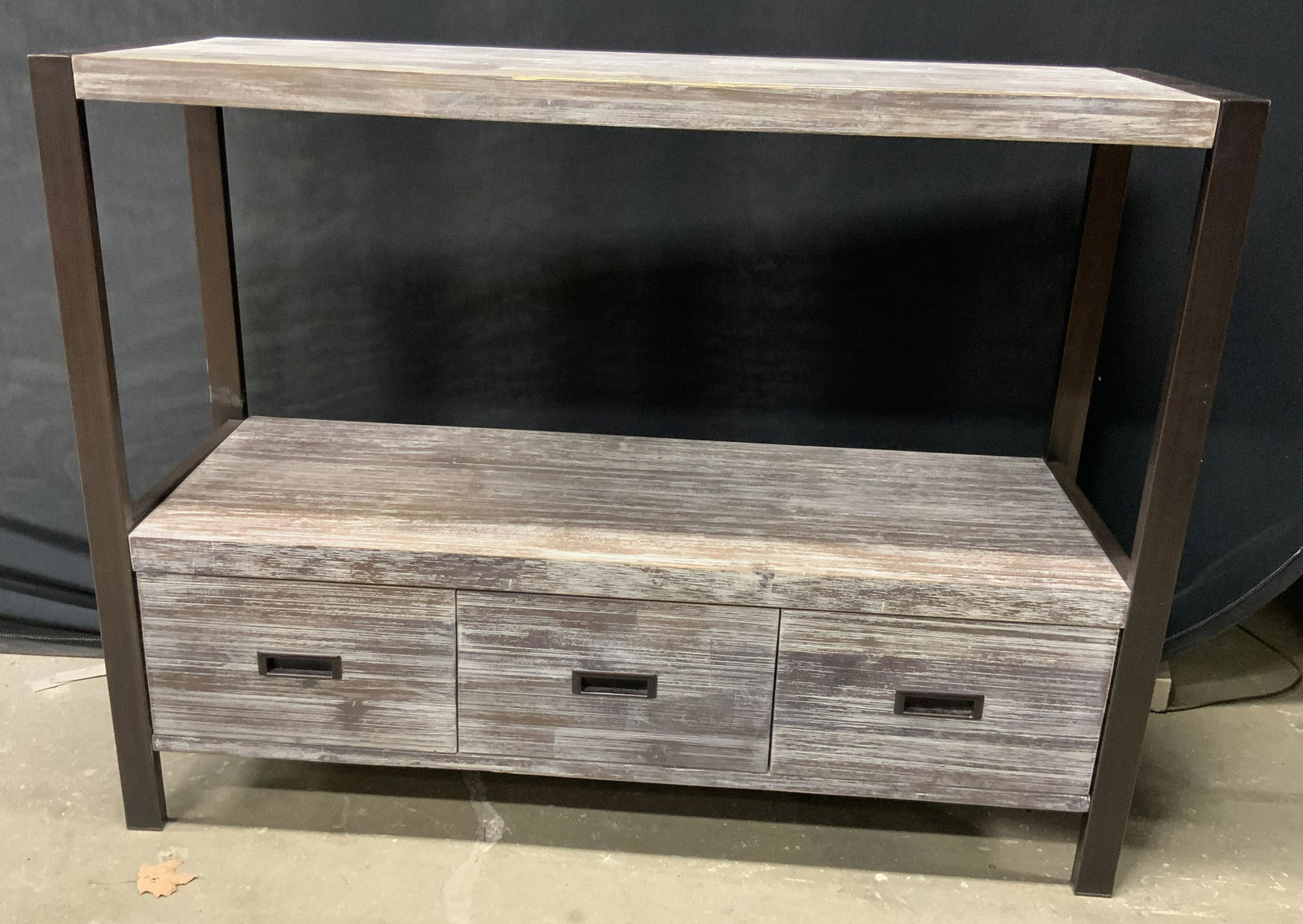 Two Level Console Table W/ Three Drawers (1 of 11)