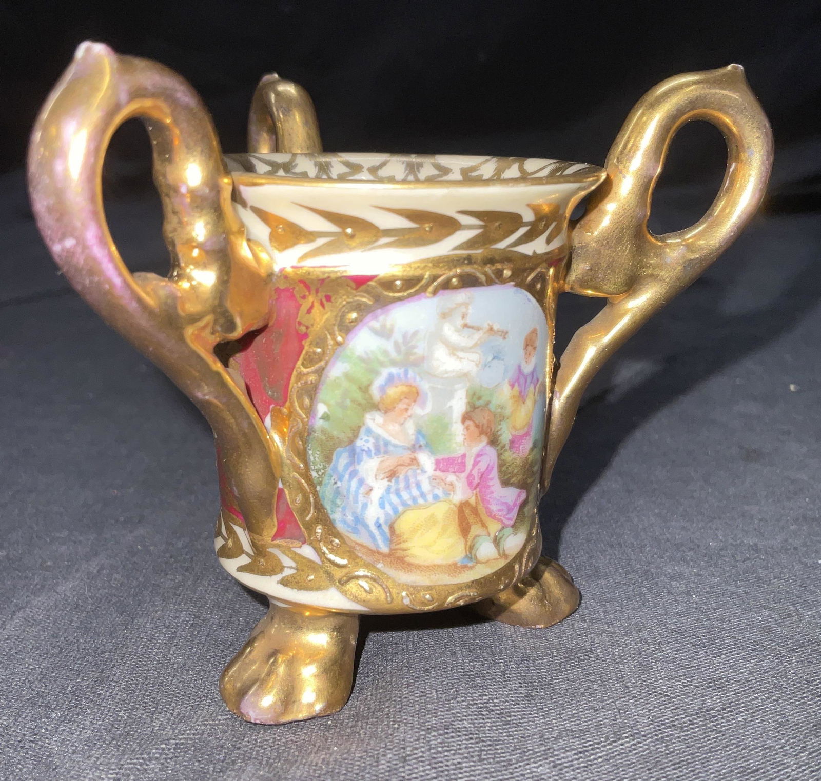 Royal Vienna Hand-Painted & Gilt Vessel. (1 of 4)