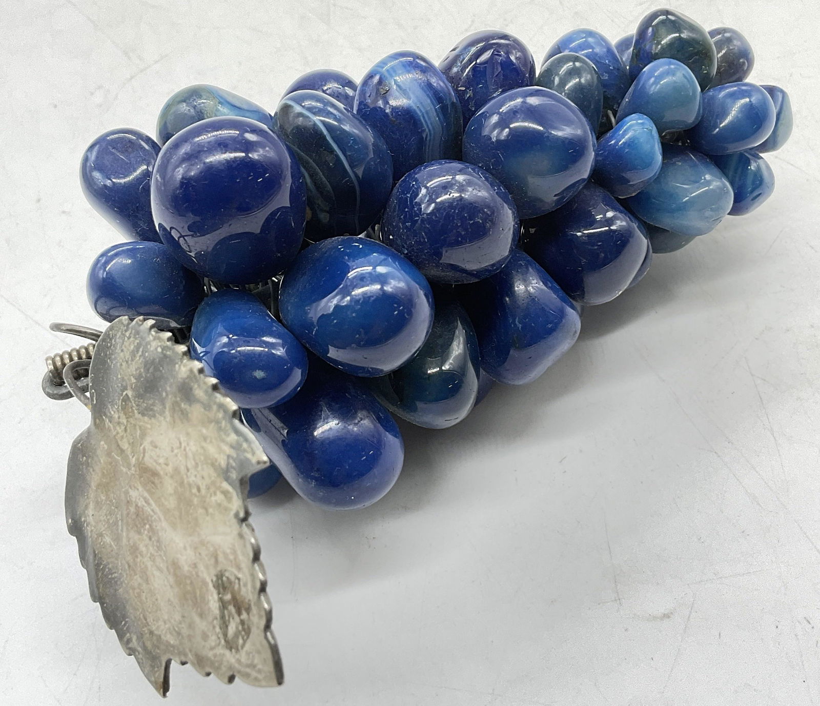 Blue Natural Stone Grape Decor (1 of 3)