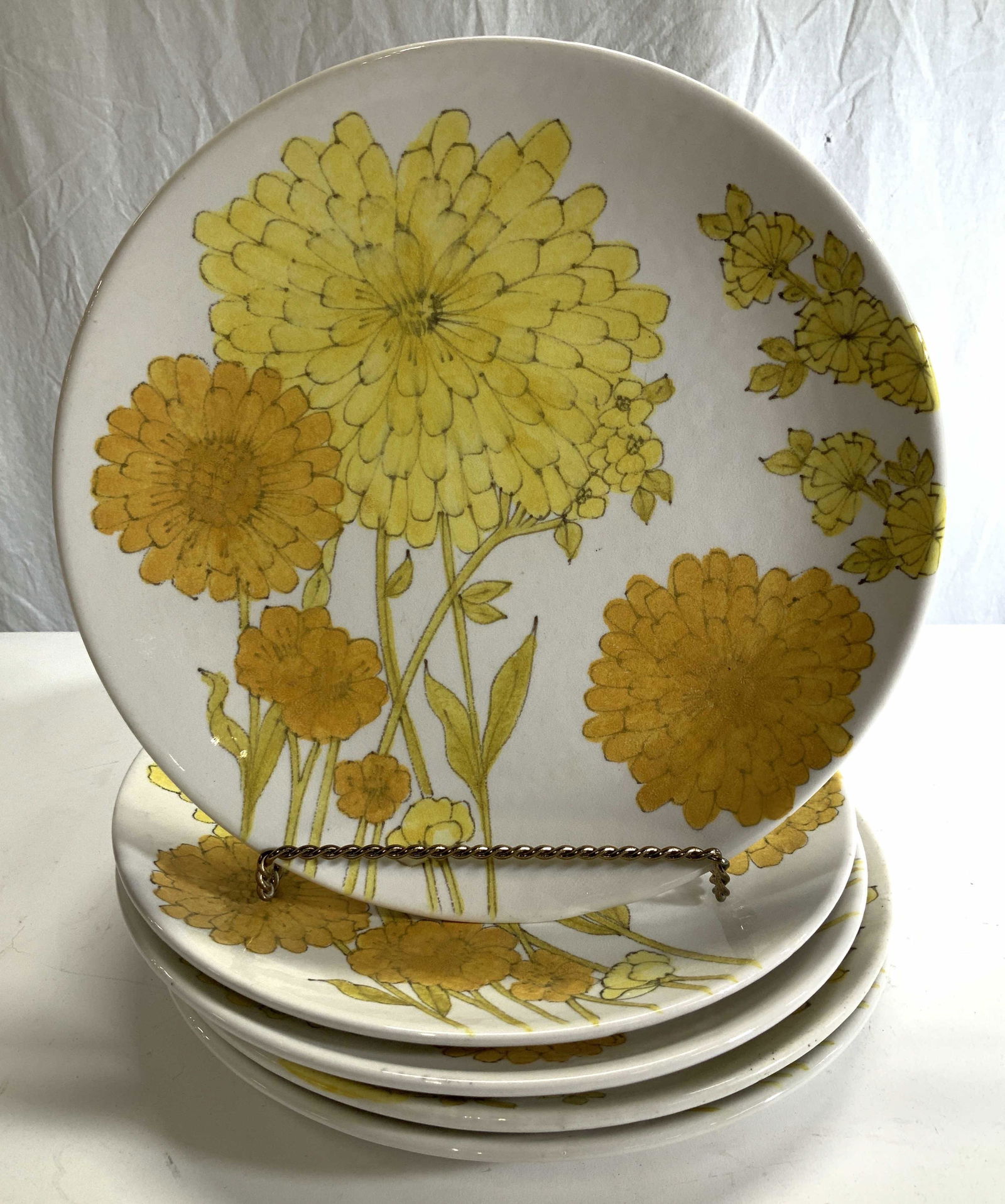 Set 6 Mid Century Salerno Ceramic Plates, Italy (1 of 5)
