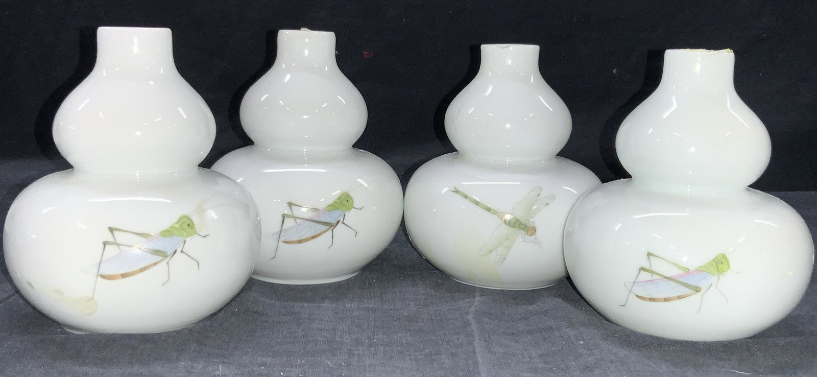 Set4 Signed JIA Vintage Asian Gourd Vases (1 of 8)