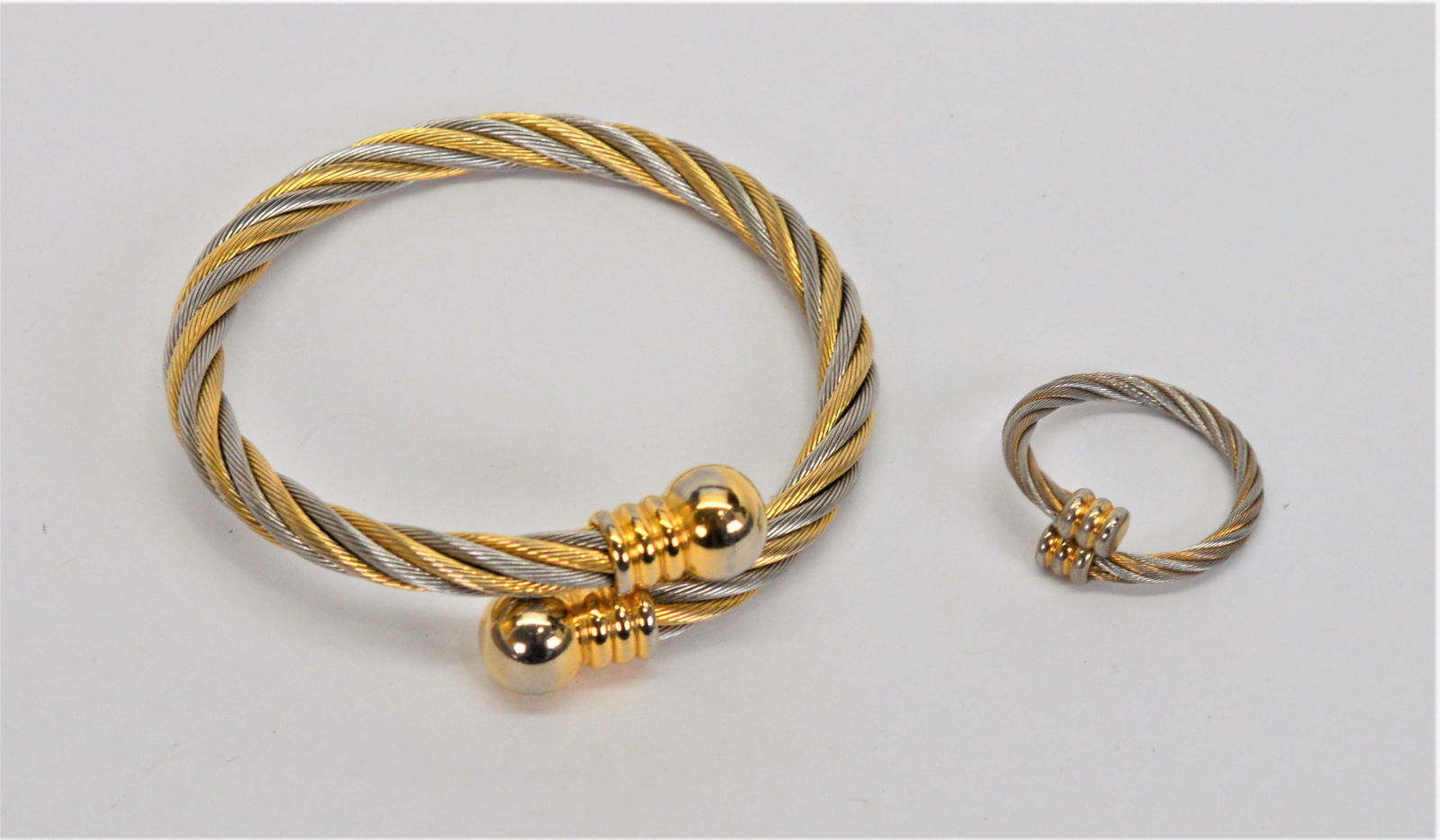 Jewelry Set 2 Twisted Bracelet and Matching Ring (1 of 2)