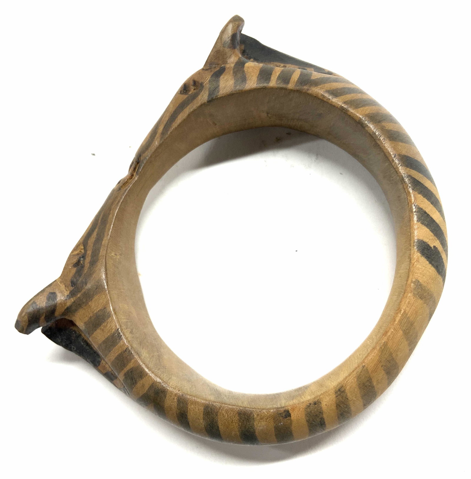 Vintage Carved Wooden Zebra Bangle (1 of 7)