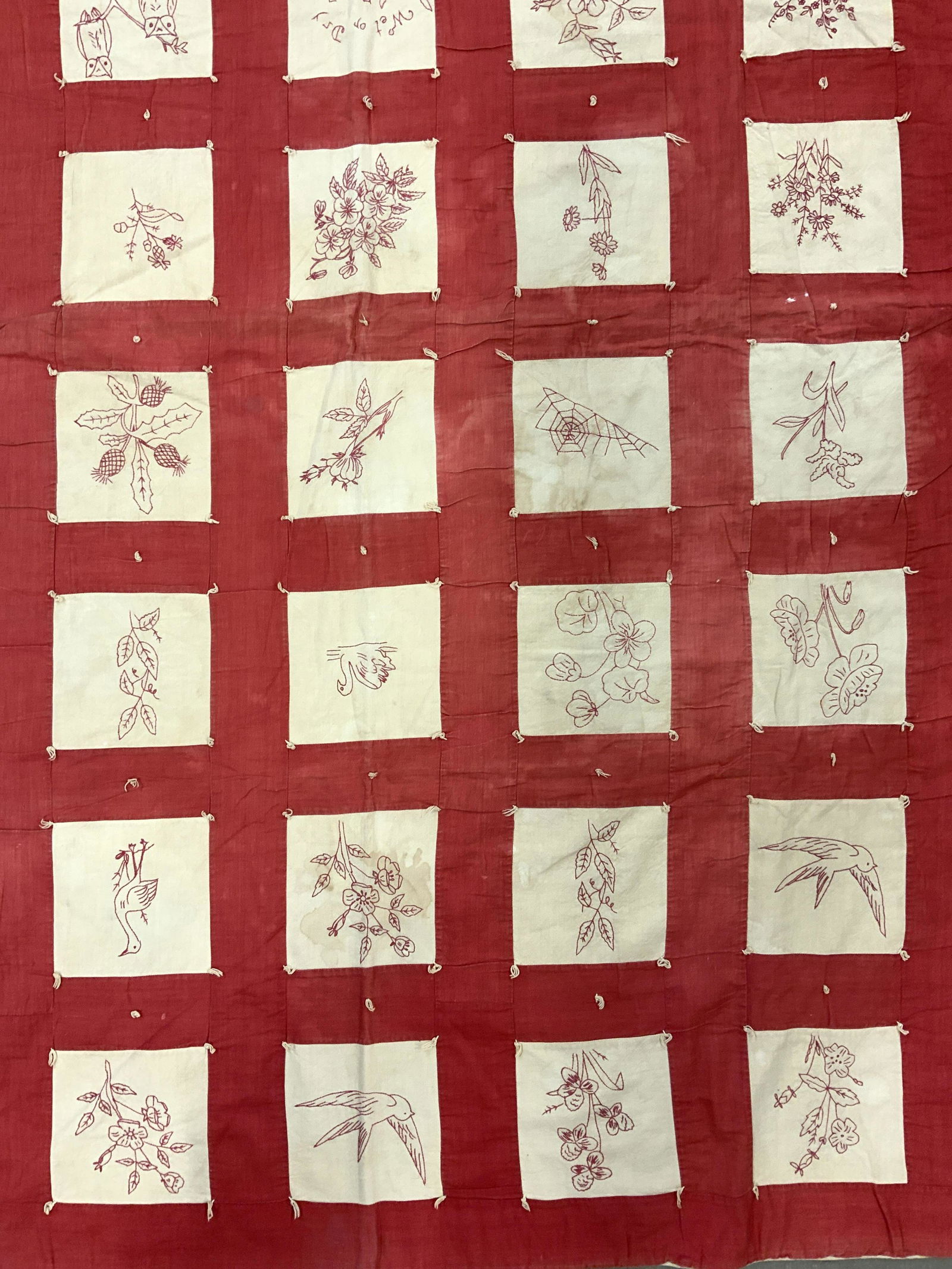 Antique Quilt W Stitch Detail (1 of 10)