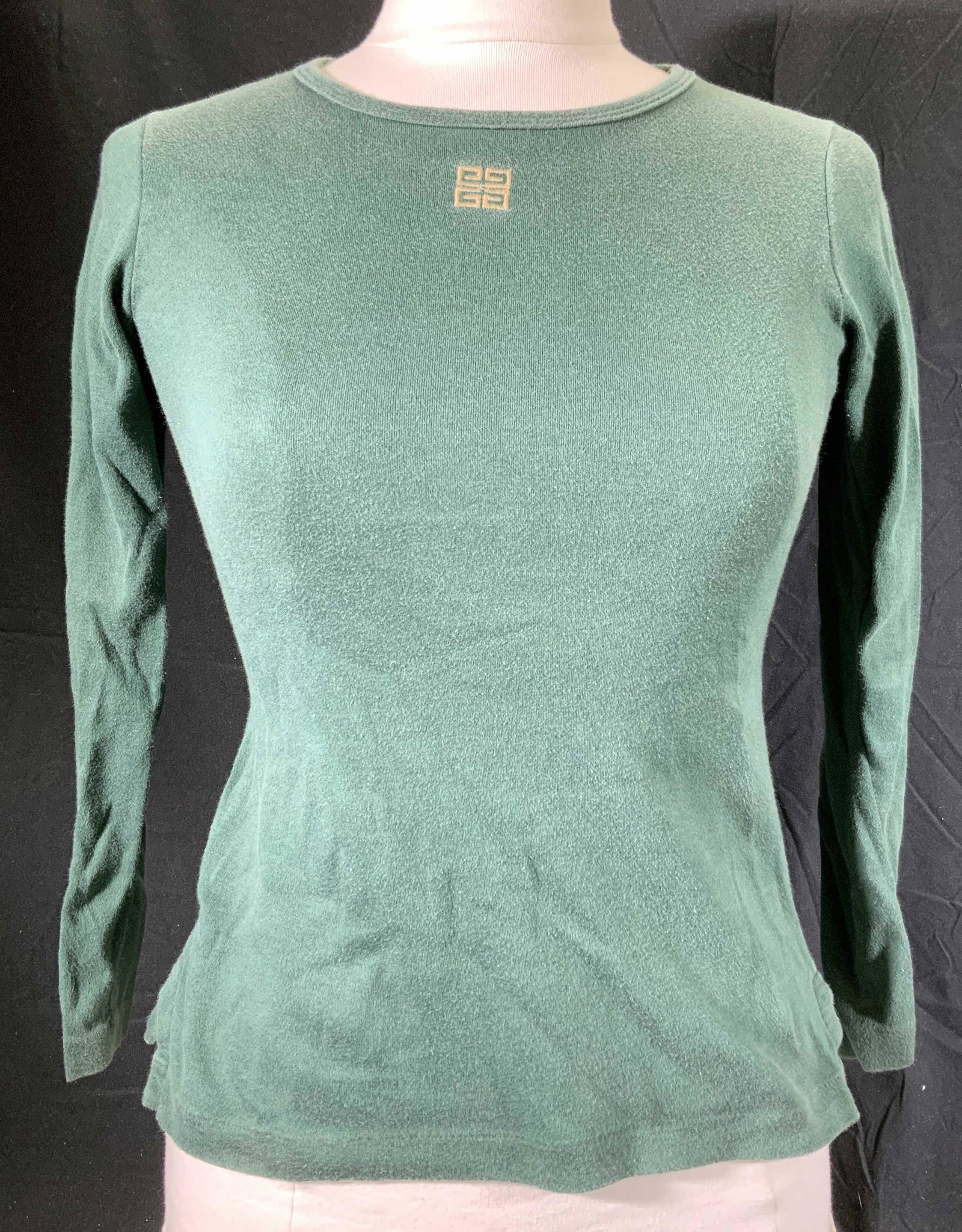 GIVENCHY Green Embroidered Logo Top (1 of 4)