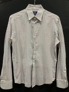 La Chemise, Daniel Cremieux Mens Dress Shirts, 2: Mens cotton dress shirts, both button down . Both shirts neatly pressed. Possibly never worn. White, blue and red plaid La Chemise Slim Fit, made in Stockholm Sweden. Size 40/15.5. Lightweight cotton.