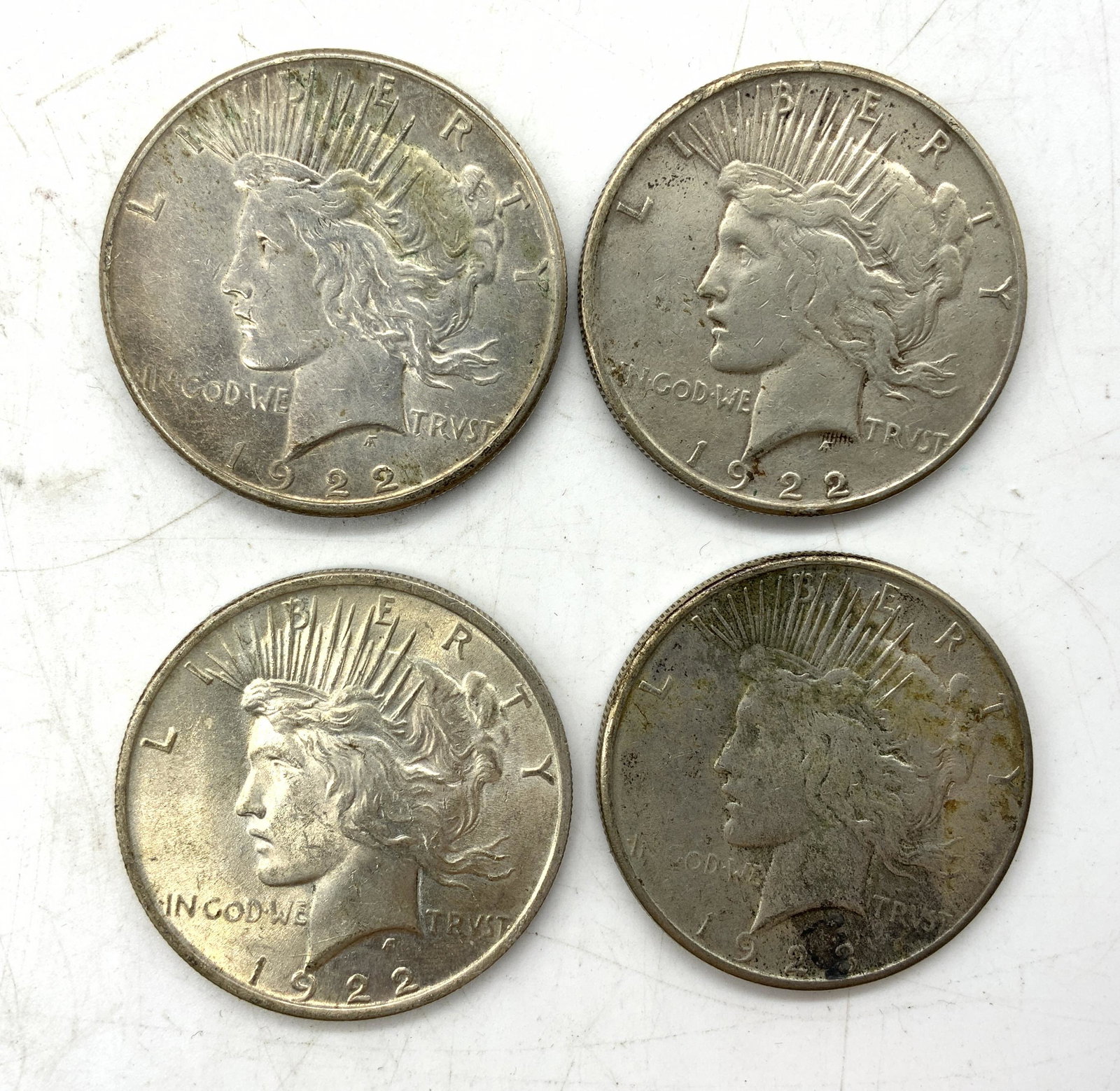 Group 4 1922-23 Silver Peace Dollars, USA (1 of 9)