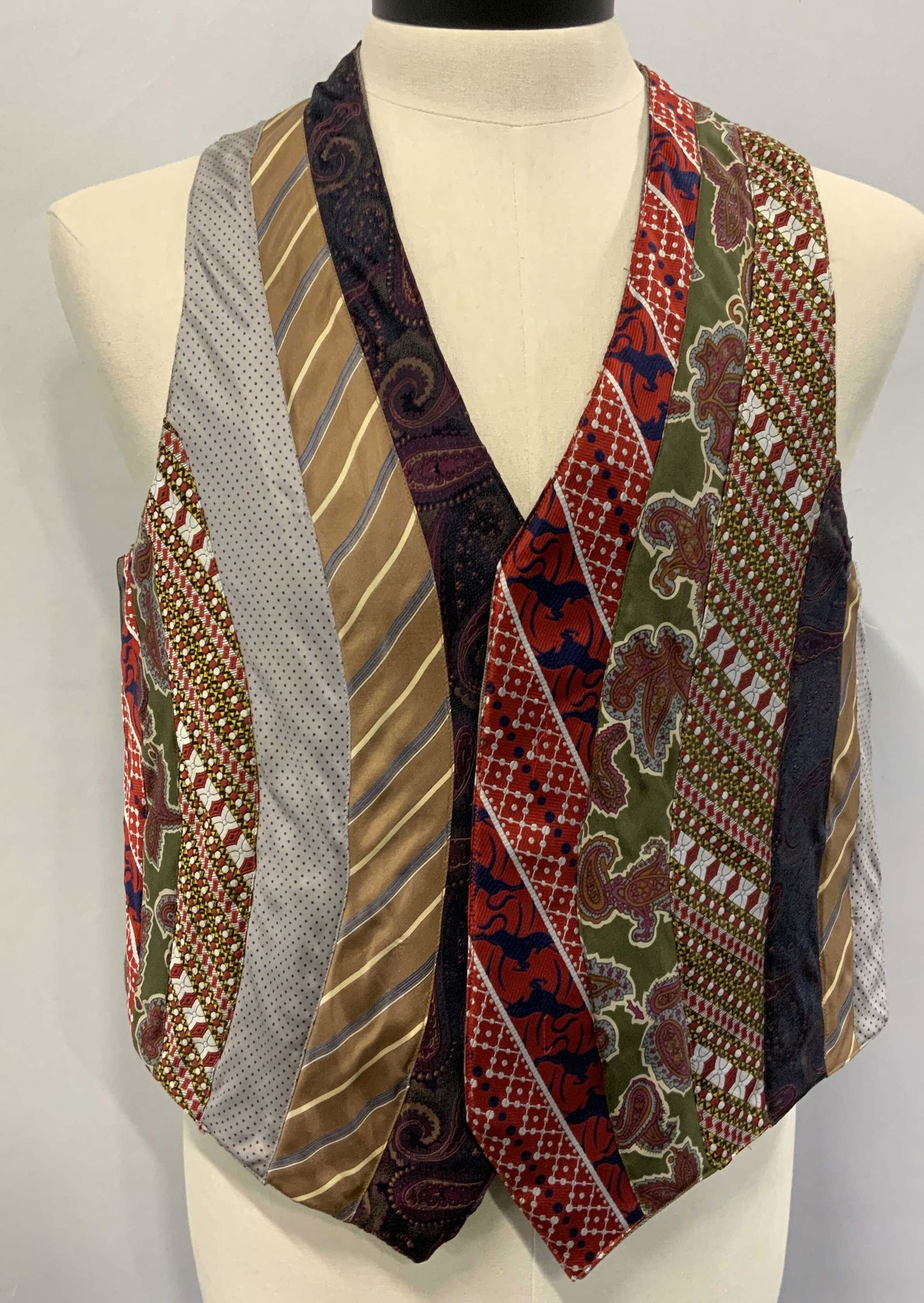 Patchwork Multi Print Silk Vest (1 of 5)