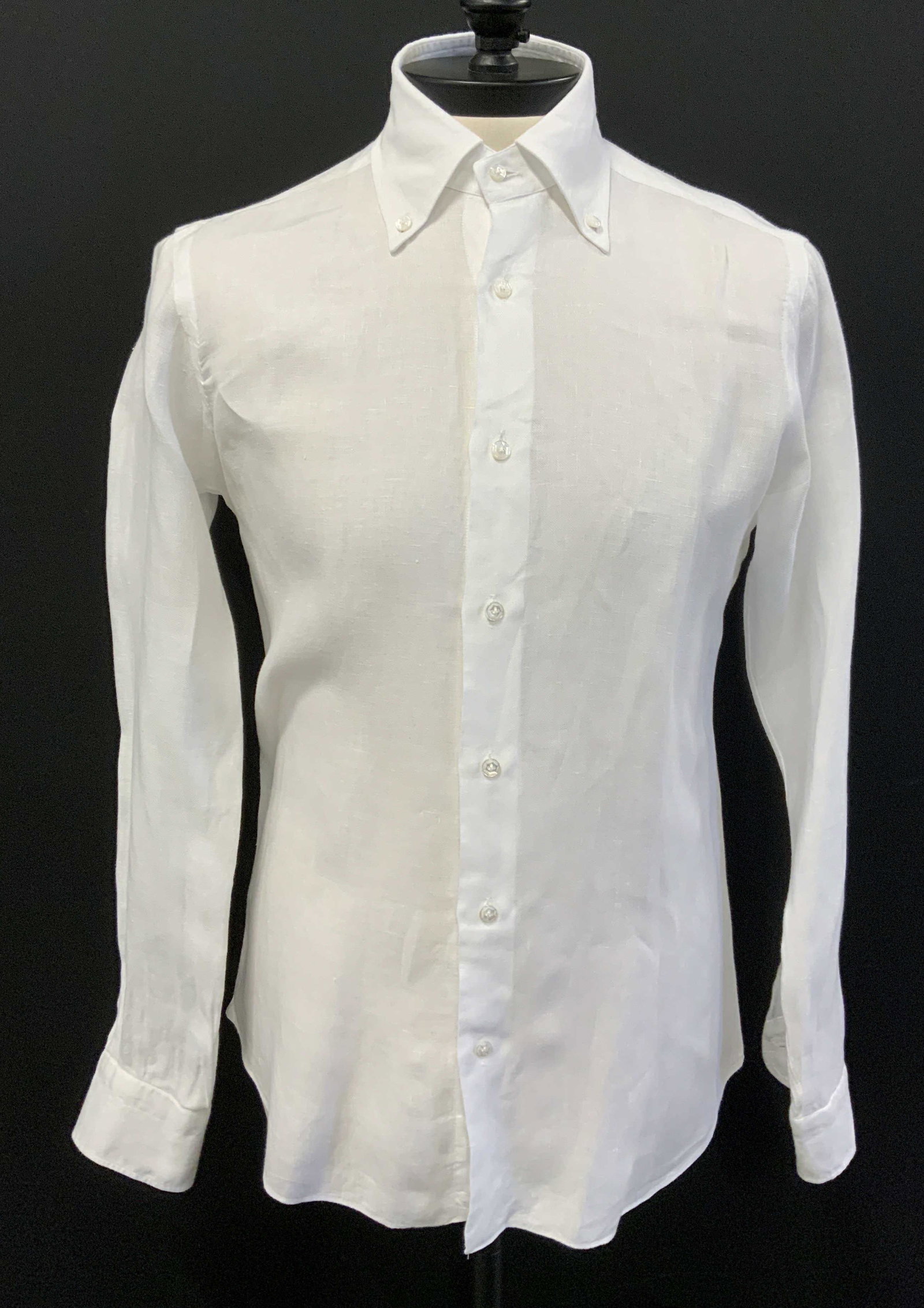 BARBA NAPOLI DANDYLIFE White Linen Shirt (1 of 4)