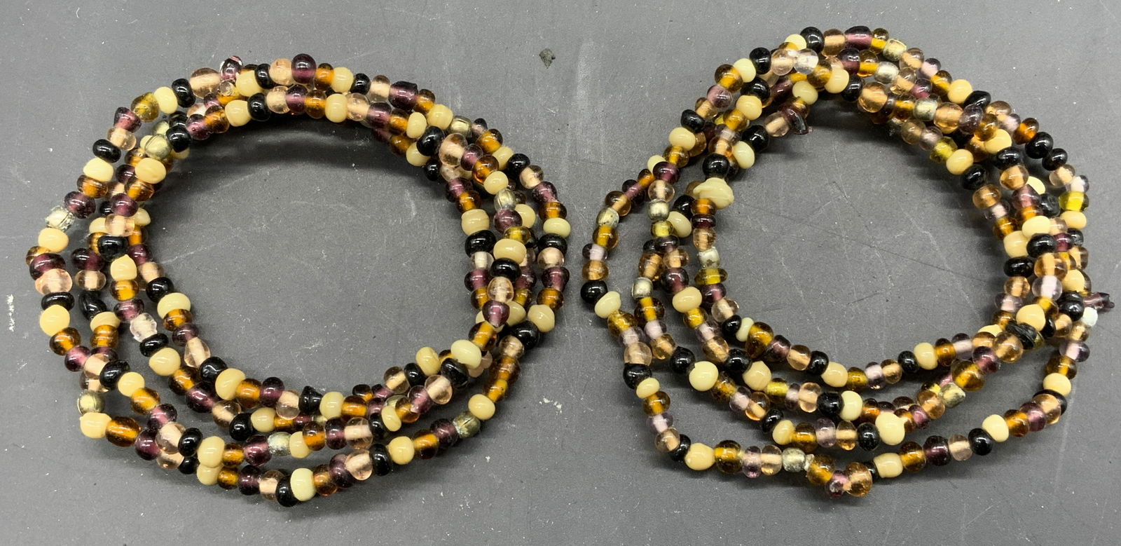 Pair Multi Color Beaded Necklaces (1 of 5)