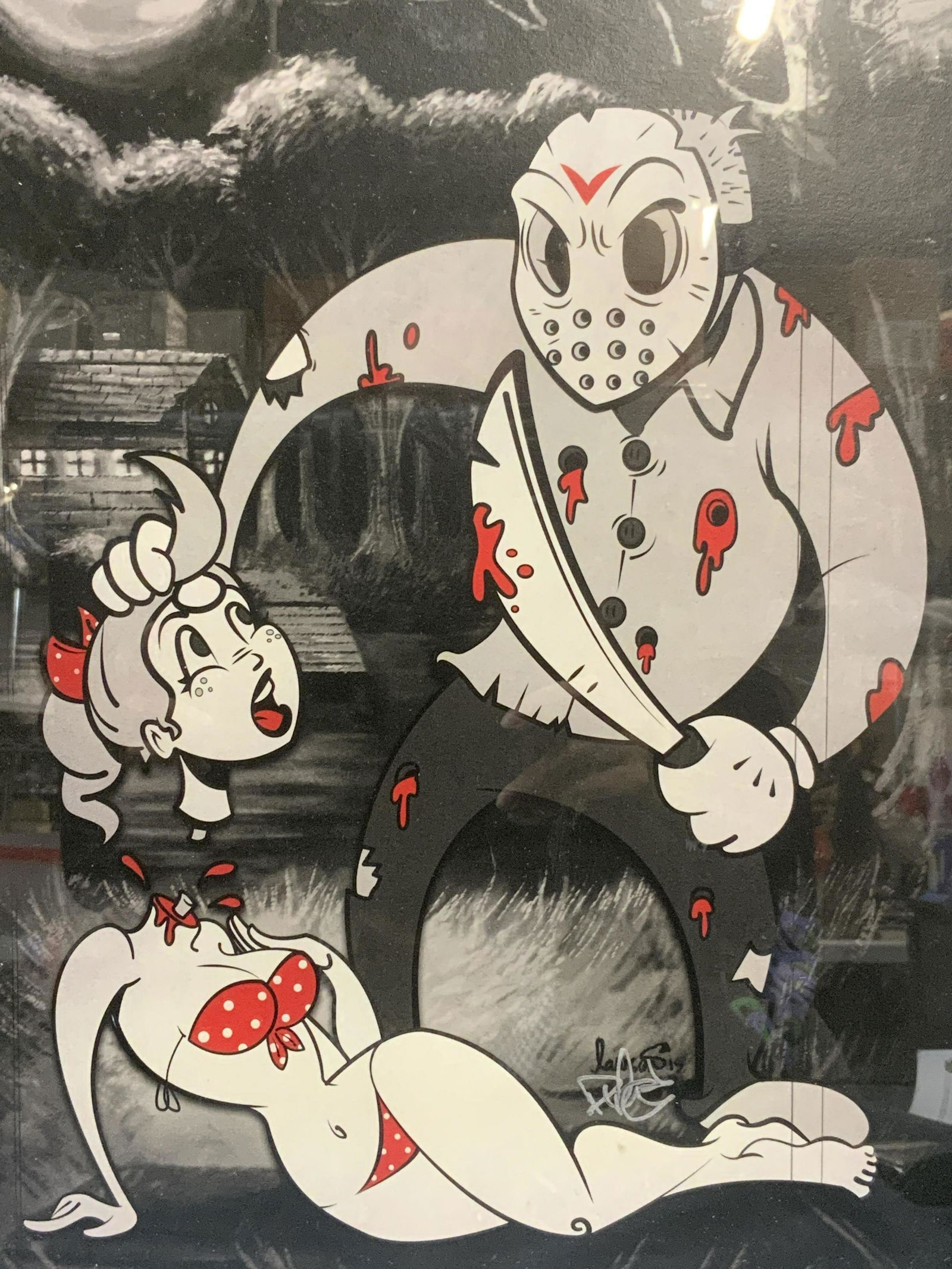 DEVIN LAWSON Signed Jason In Toon Town Litho. (1 of 6)