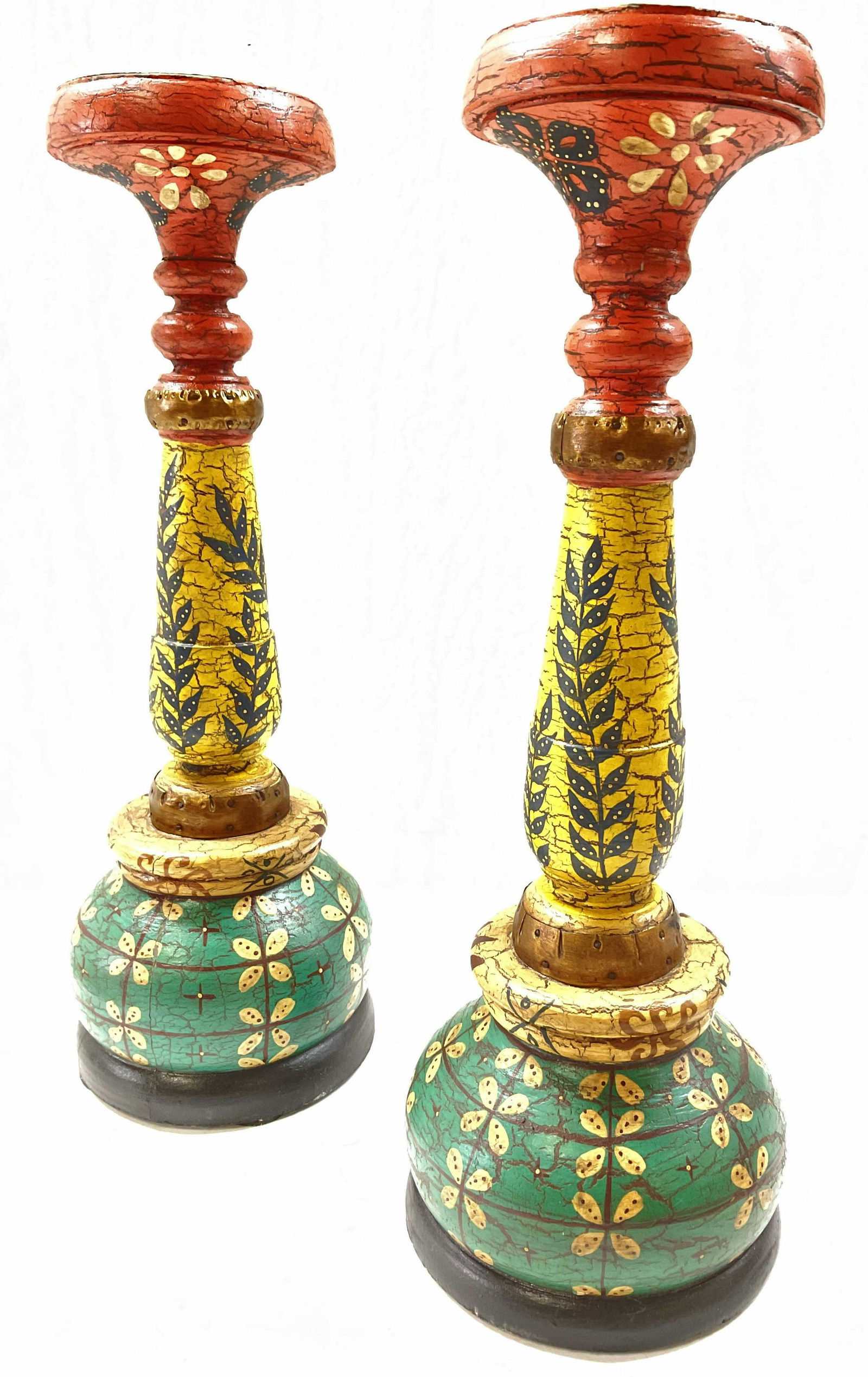 Folk Art Candle Table Top Center Pieces (1 of 6)